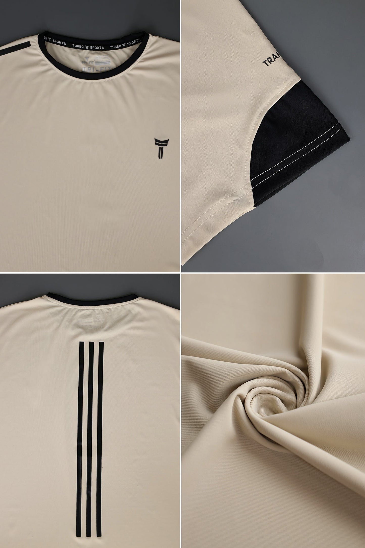 Turbo T-Storm Performance Climalite Dry-Fit Tee In Beige
