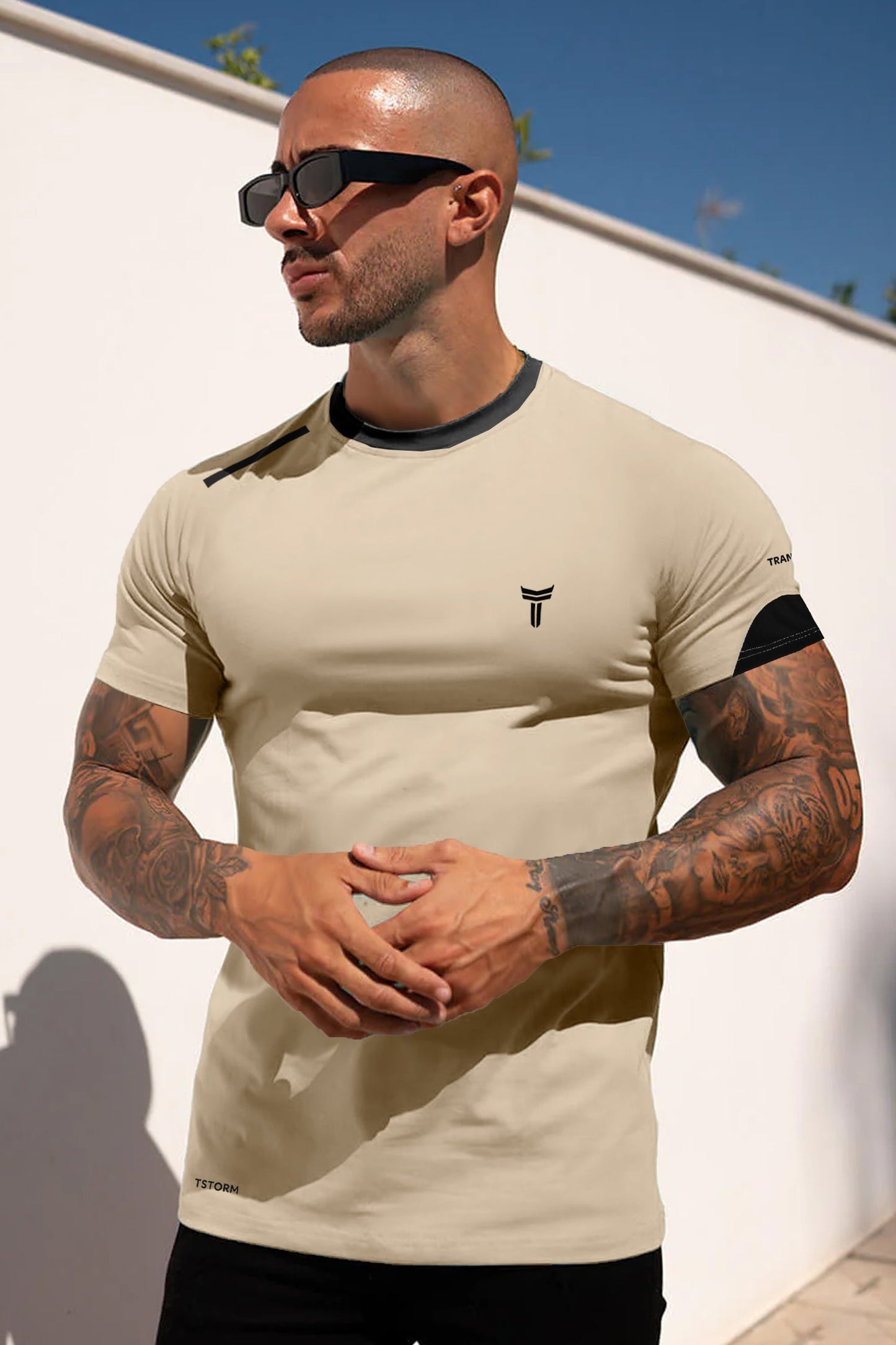 Turbo T-Storm Performance Climalite Dry-Fit Tee In Beige