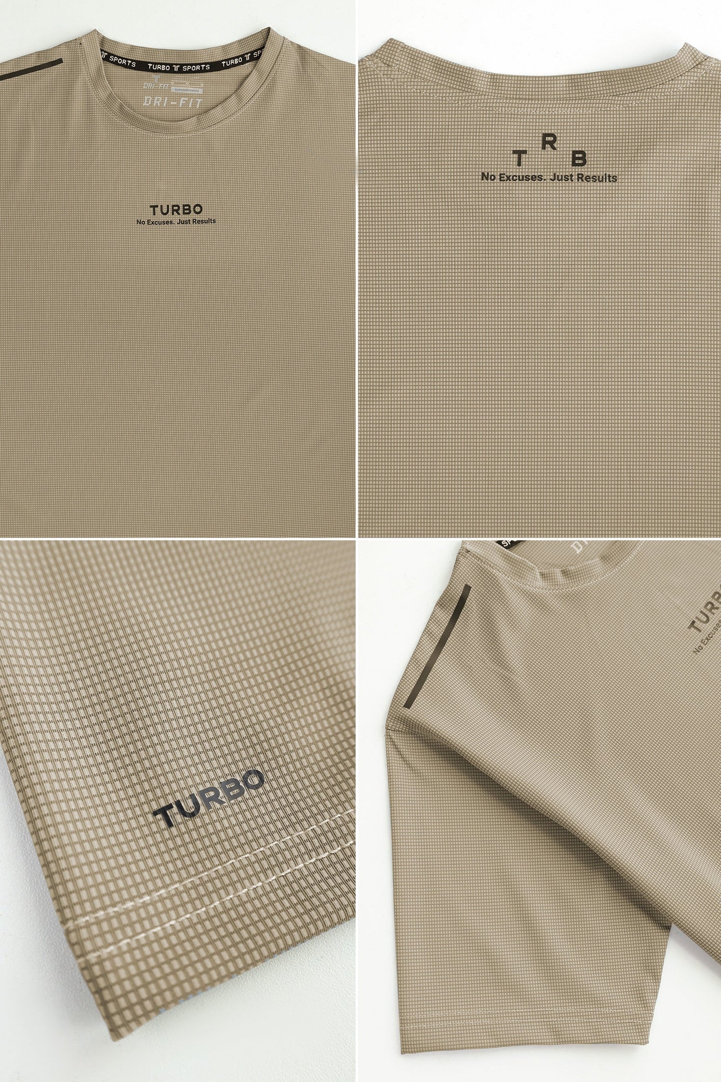 Turbo 'No Excuses' Grid-Tech Performance Dry-Fit Tee