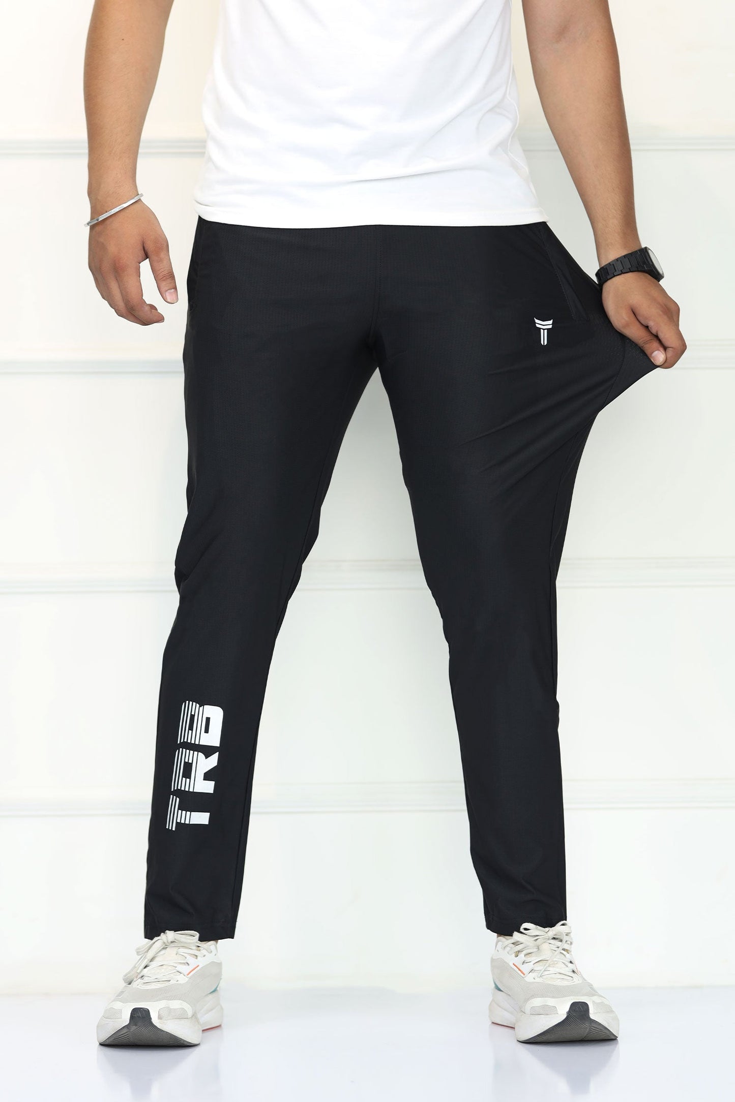 Turbo 'TRB Division' Sportswear Mesh Dry-fit Trouser In Black