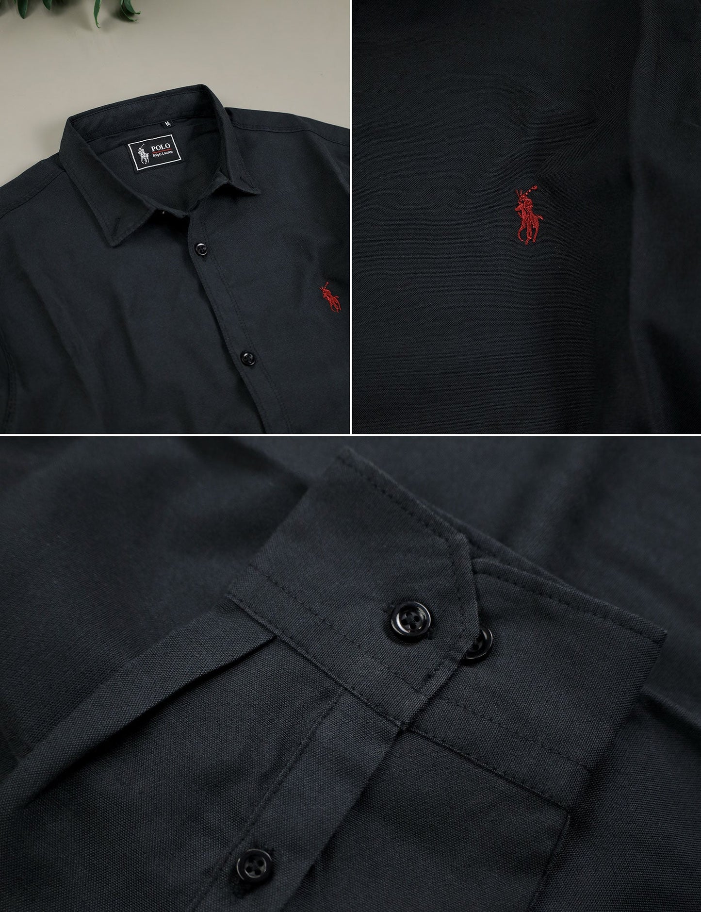 Polo Rph Lren Custom SlimFit Casual Shirt In Black