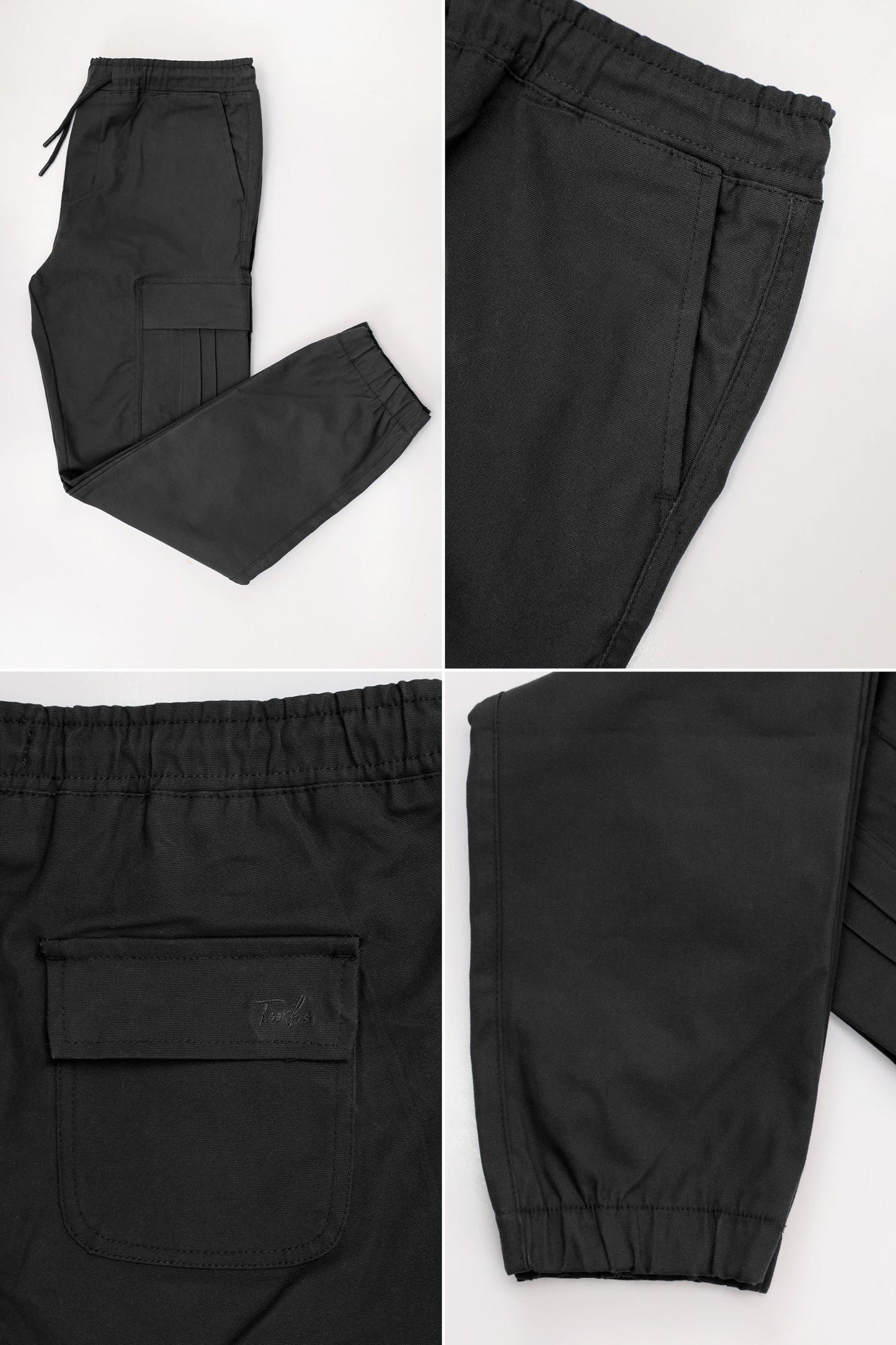 Turbo's Essential Baggy Fit Cargo Trouser In Black
