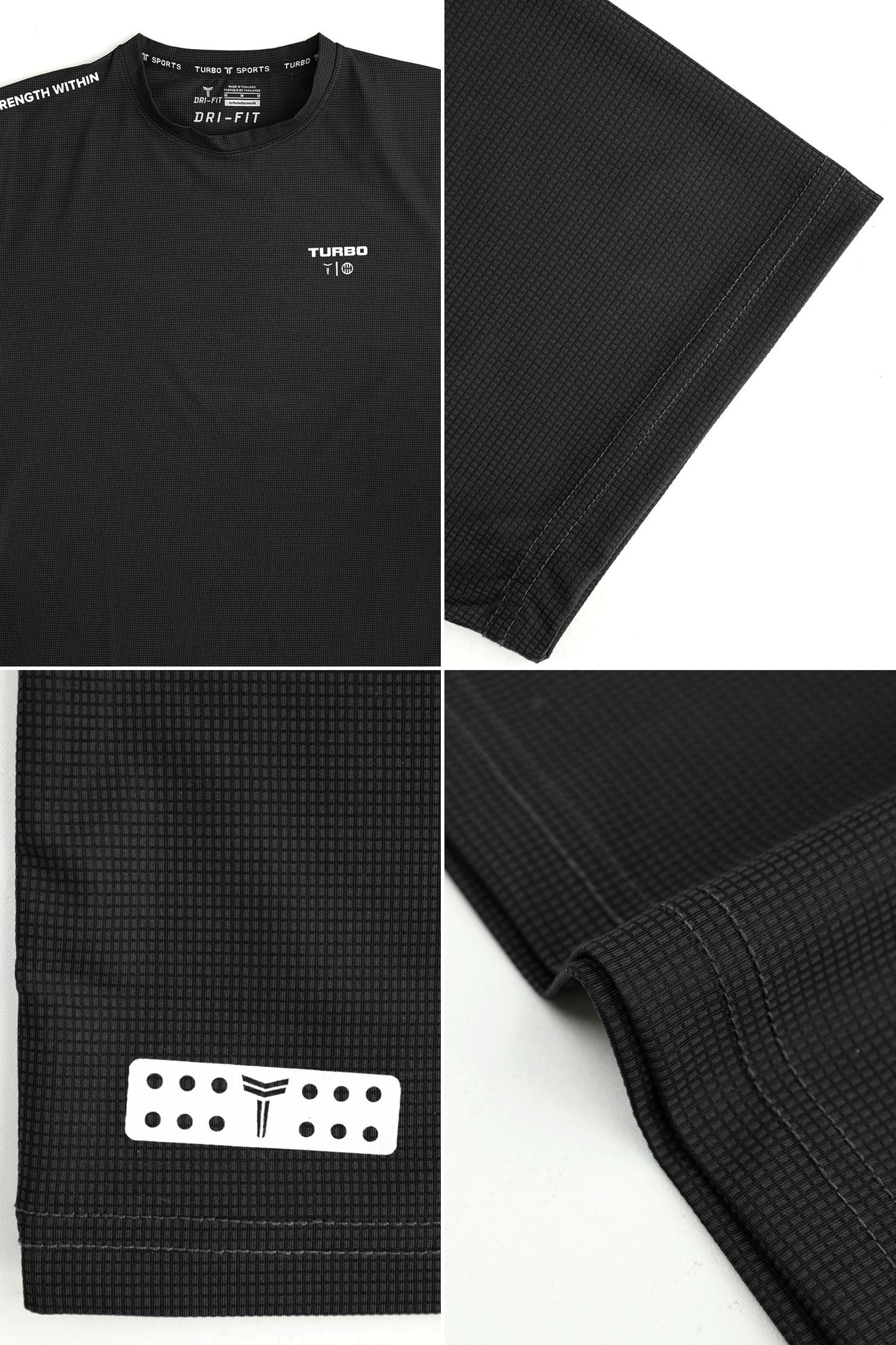 Turbo 'Strength Within' Performance Dry-Fit Tee In Black