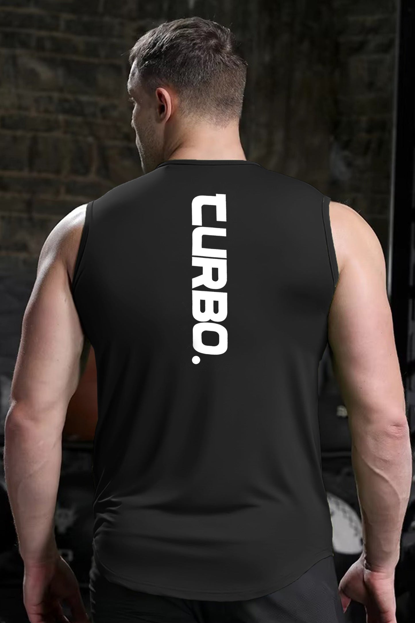Turbo 'Xtreme Cut' Muscle Performance Men Sando In Black