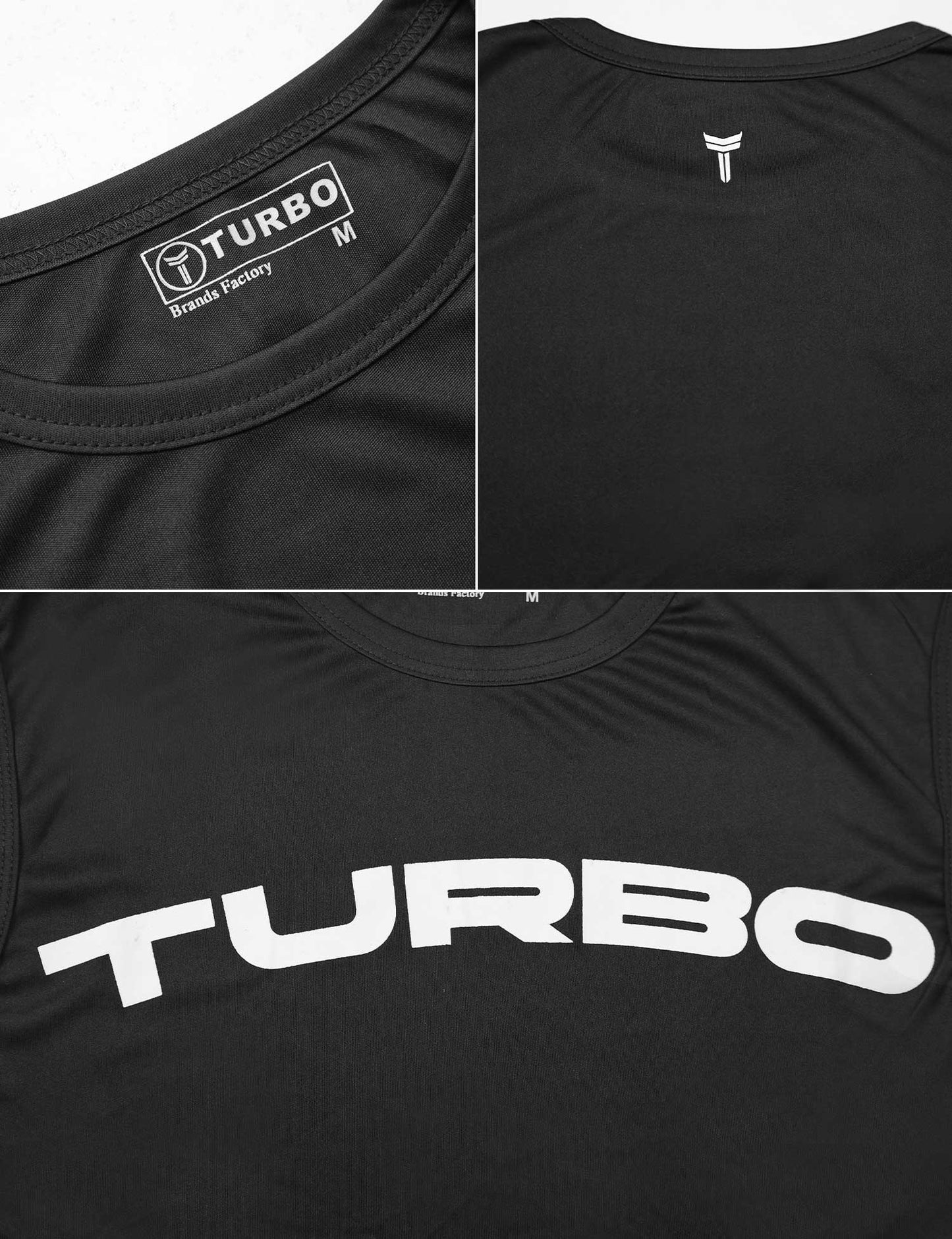 Turbo 'The Iron Grind' Performance Men Sando In Black
