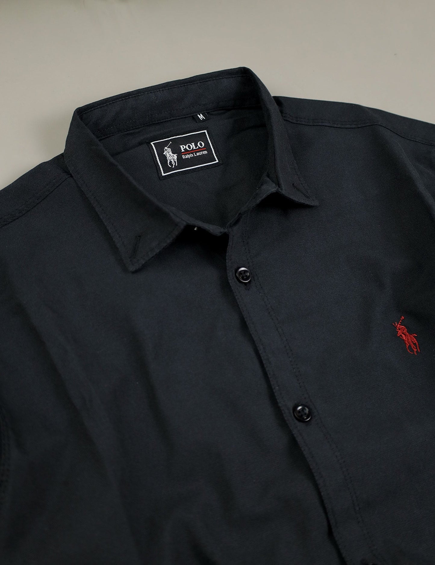 Polo Rph Lren Custom SlimFit Casual Shirt In Black