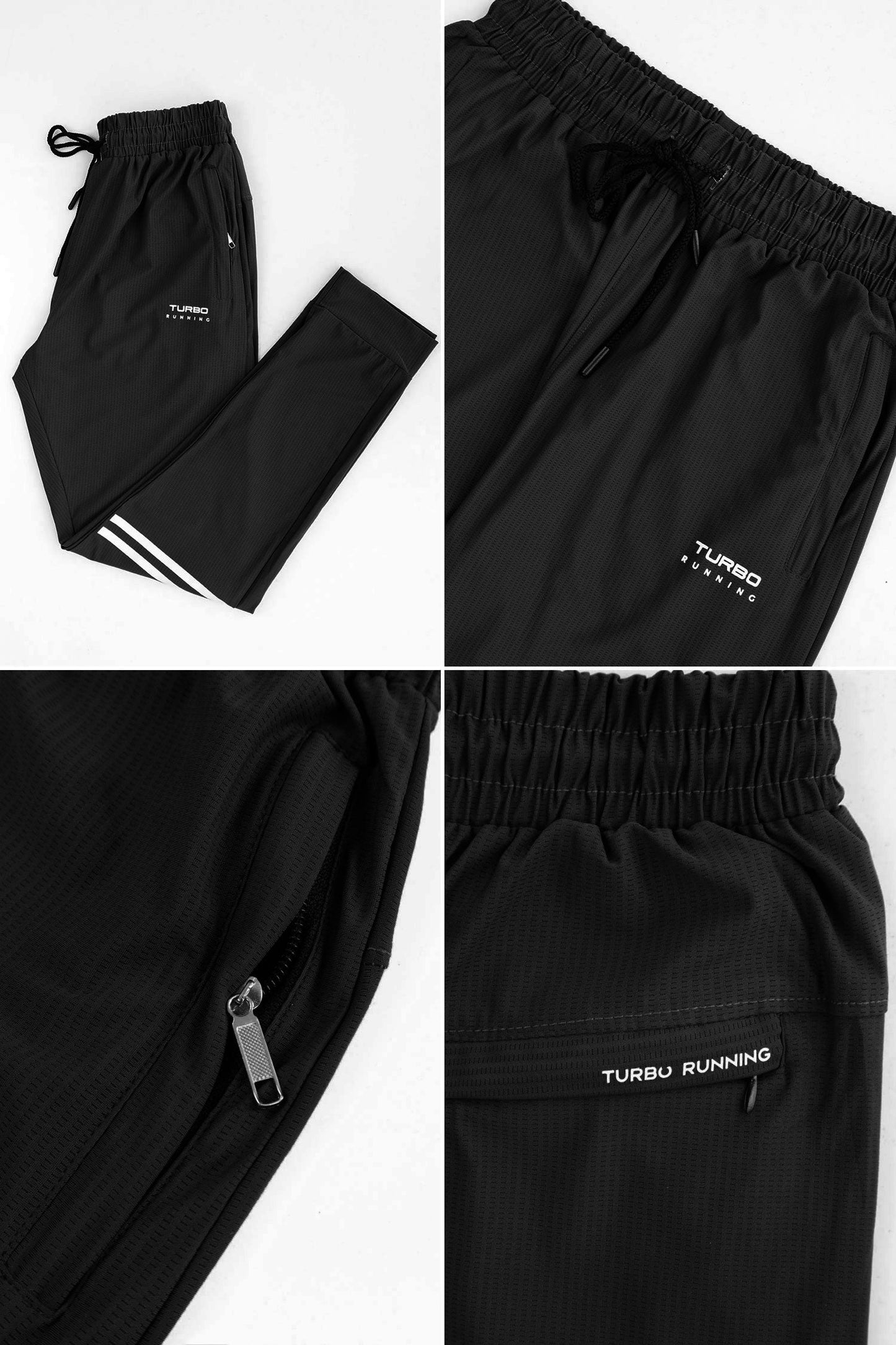 Turbo 'The Stride' Division Running Men's Dryfit Trouser In Black