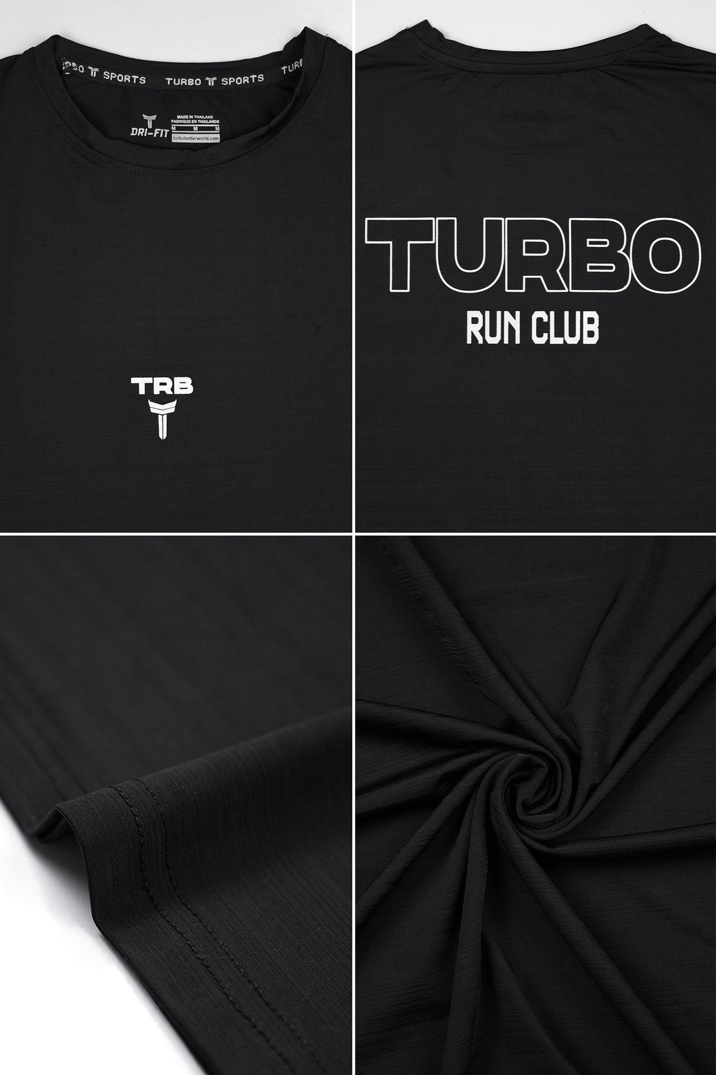 Turbo Run Club Airflow Cool Dry-Fit Tee In Black