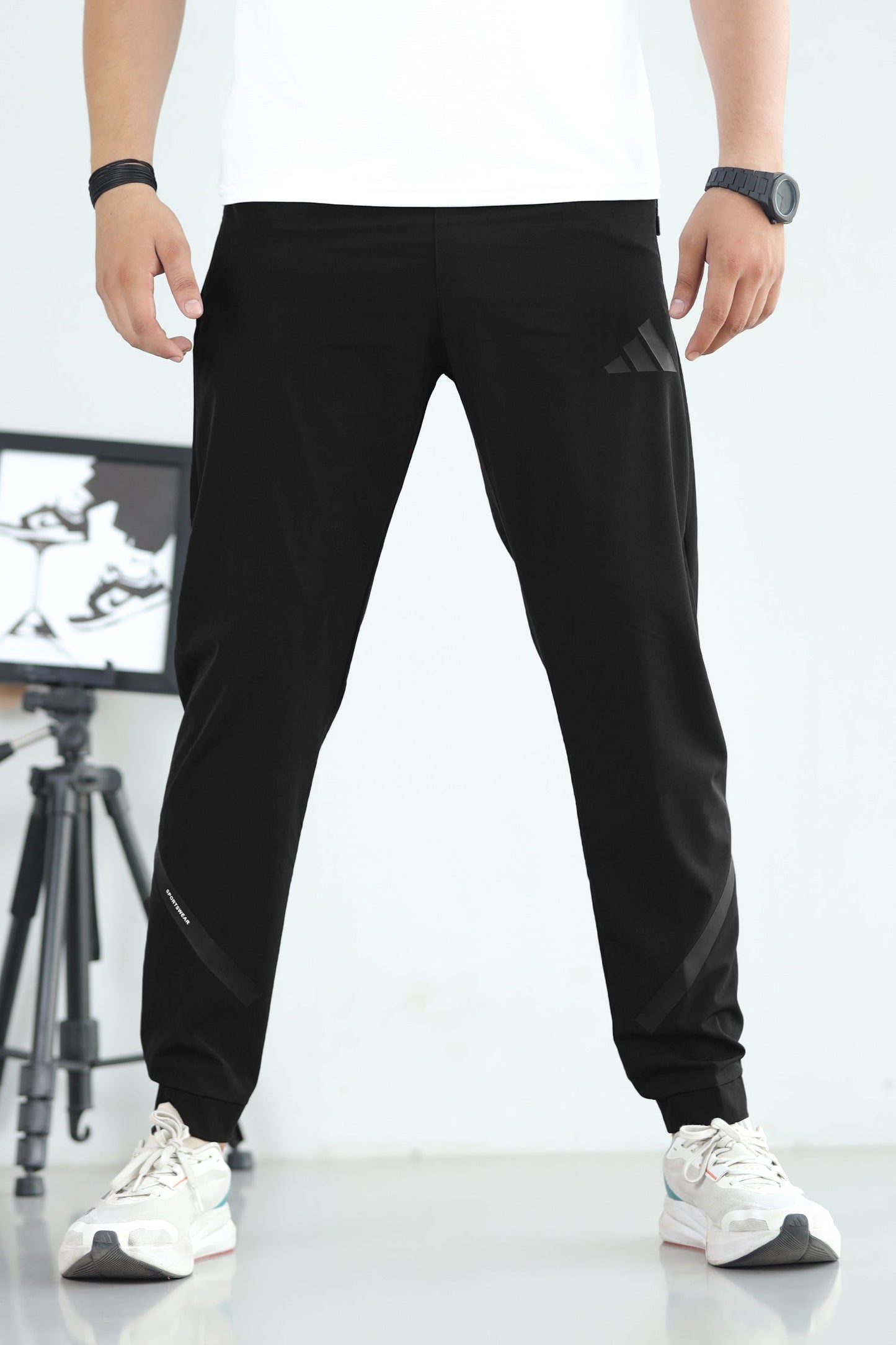 Adds Bottom Stripes Micro Premium Sportswear Trouser