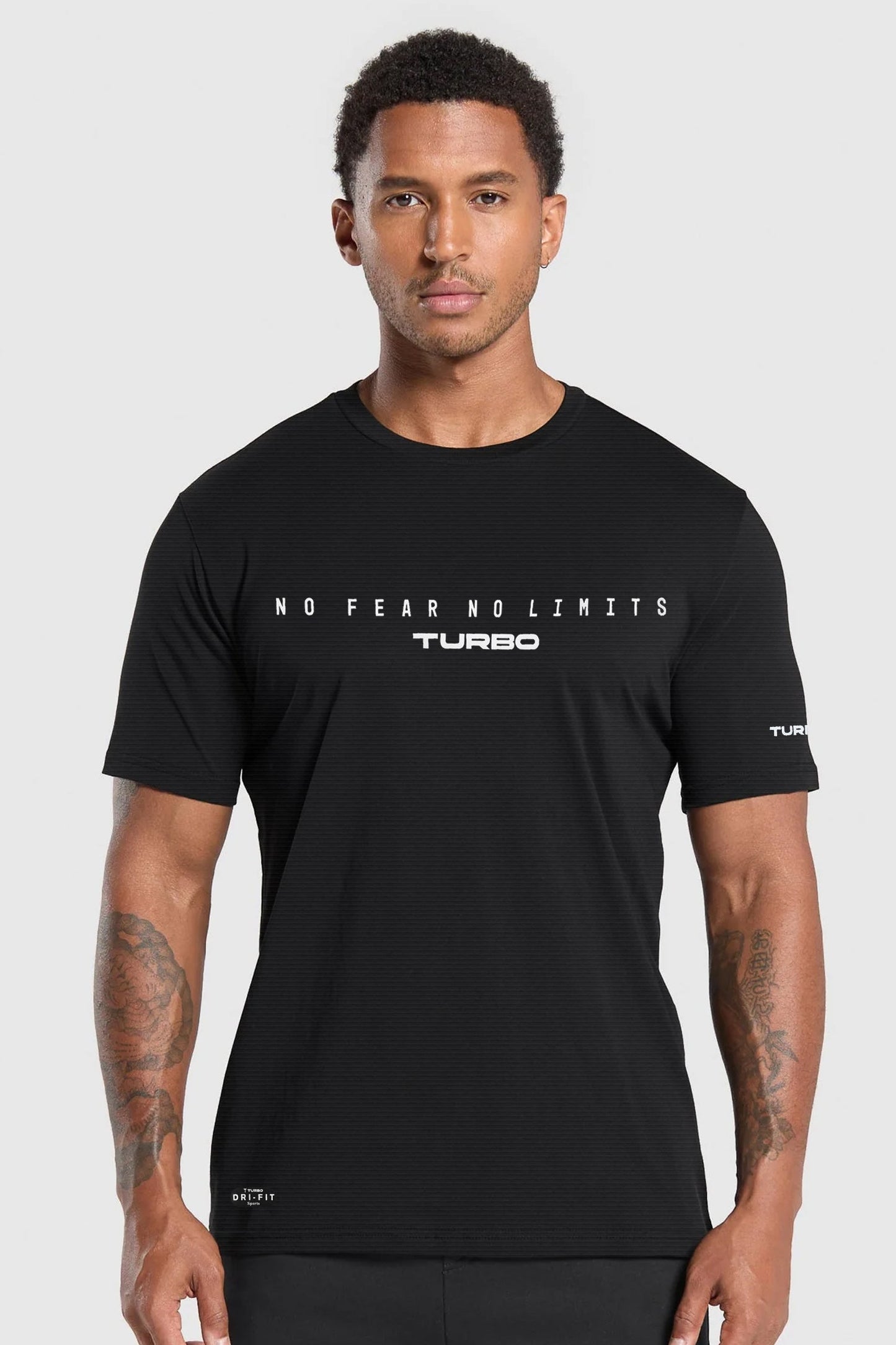 Turbo Motivational Quote ClimaCool Dry-Fit Tee In Black