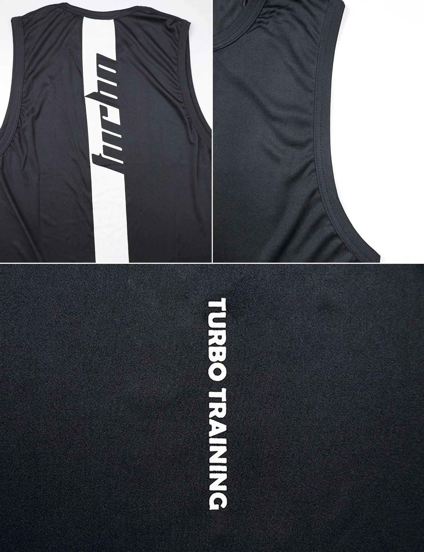 Turbo 'Aesthetics' Physique Cut Men Sando In Black