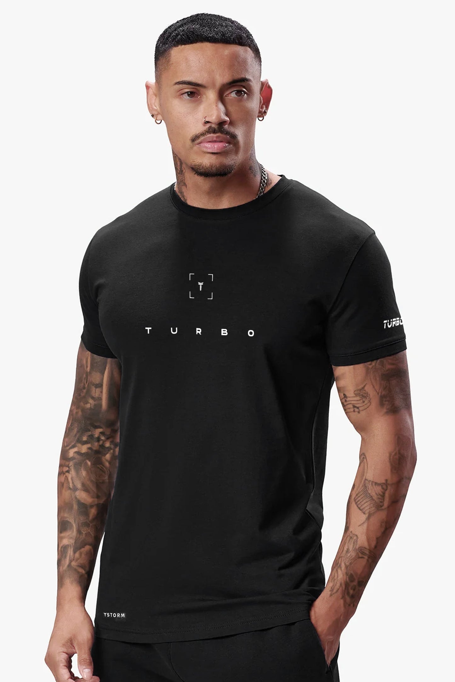 Turbo Scan Energy Breathable Mesh Dry-Fit Tee In Black