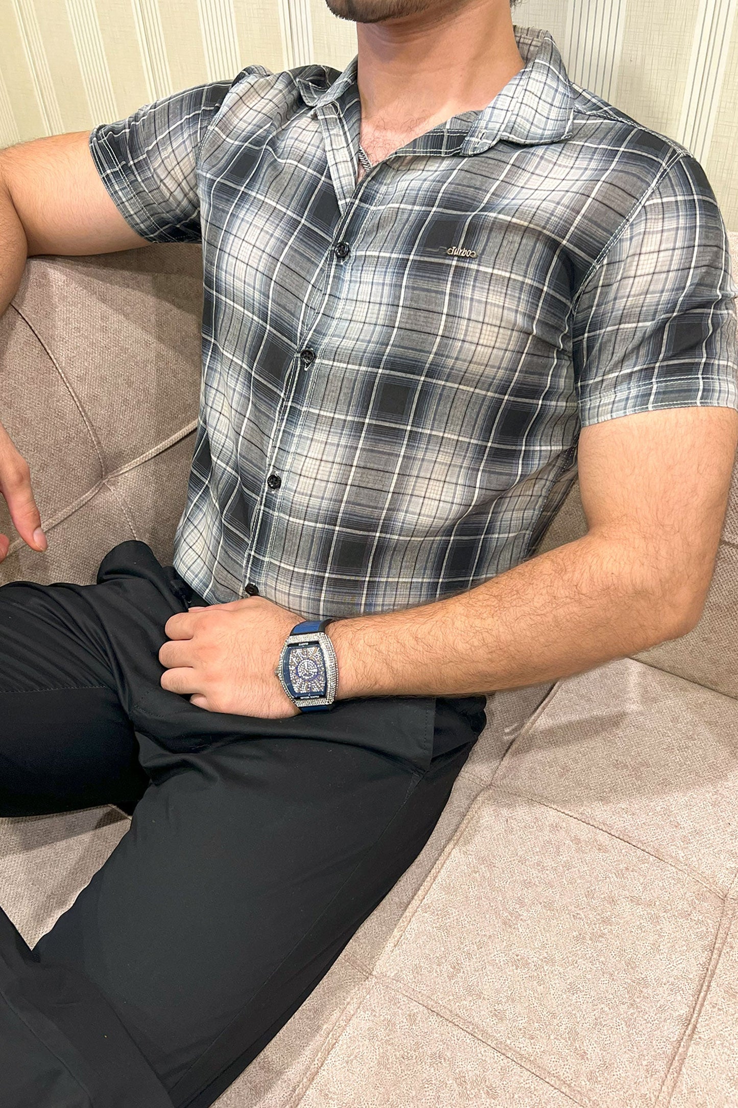 Turbo Classic Pattern Comfort Casual Shirt