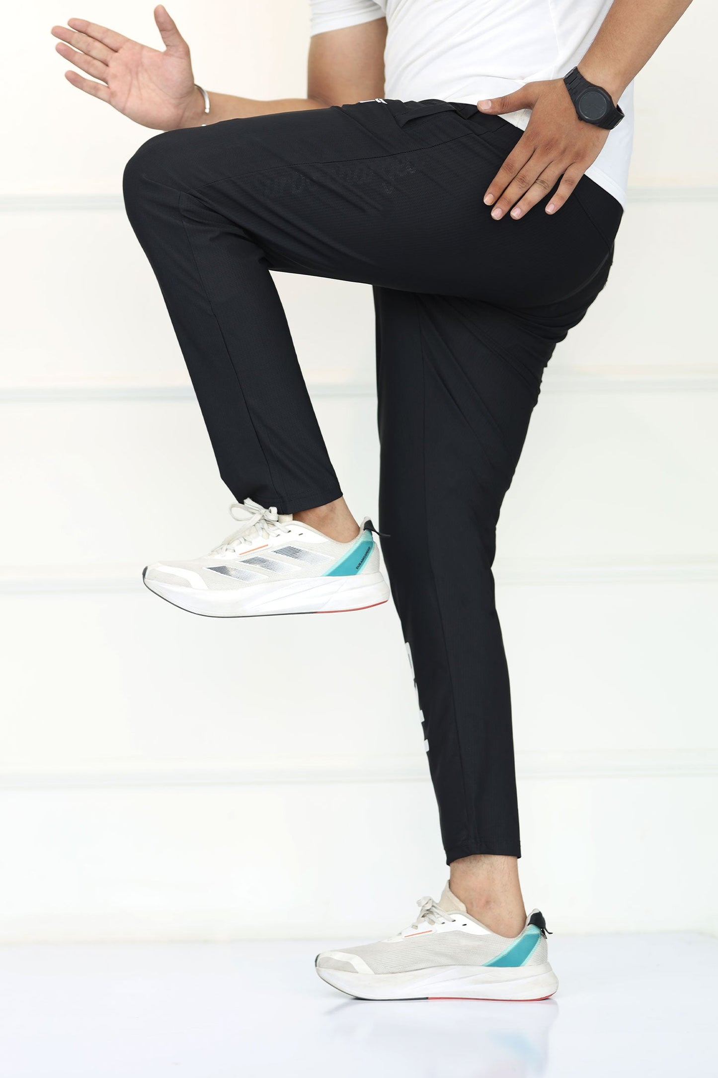 Turbo 'TRB Division' Sportswear Mesh Dry-fit Trouser In Black