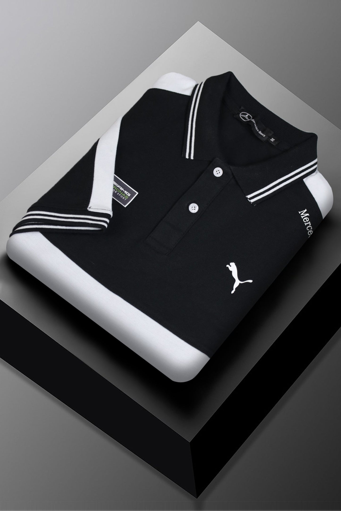 Pma x Mercedes AMG SportsLine Men’s Polo Shirt In Black