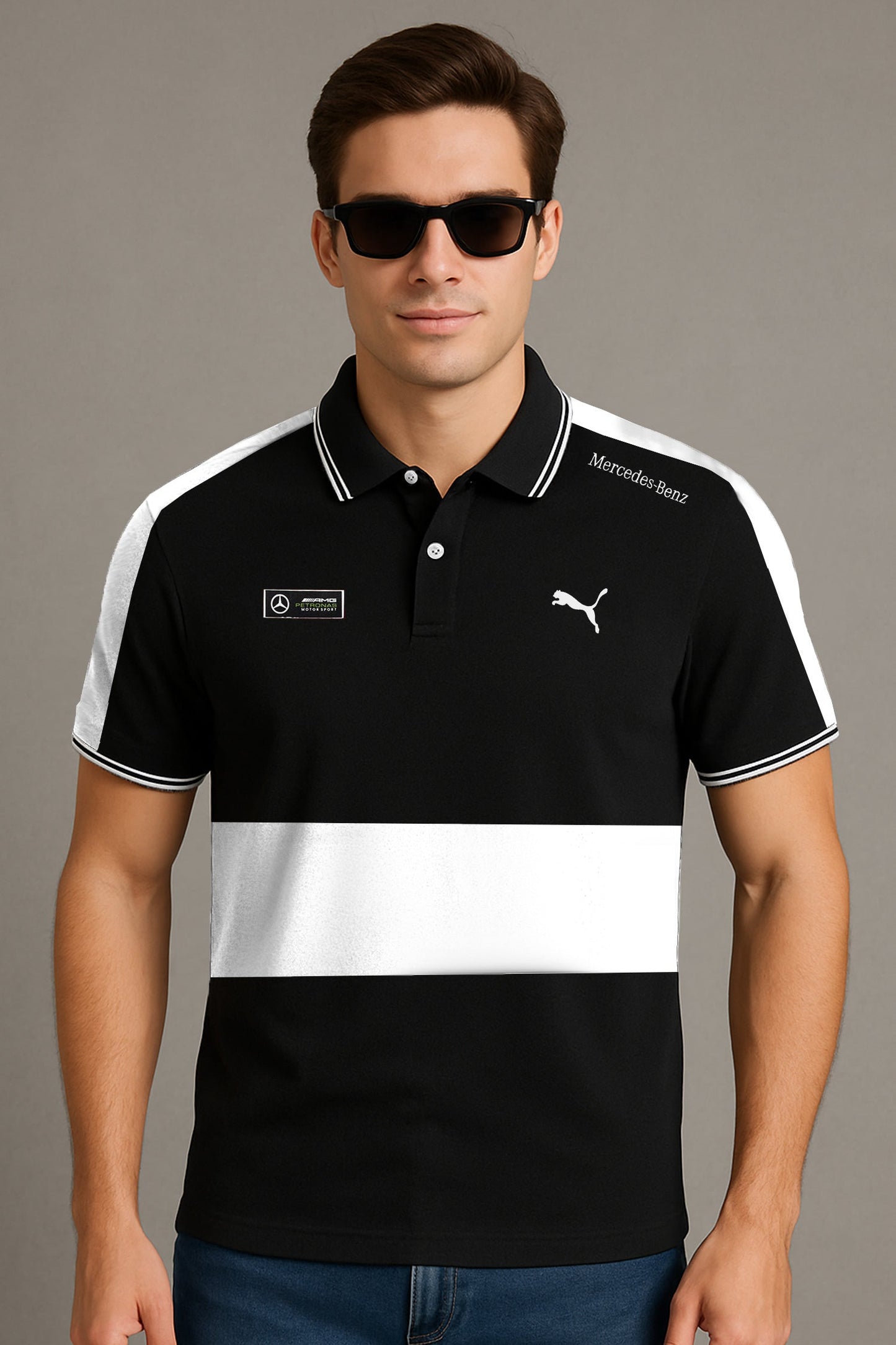 Pma x Mercedes AMG SportsLine Men’s Polo Shirt In Black