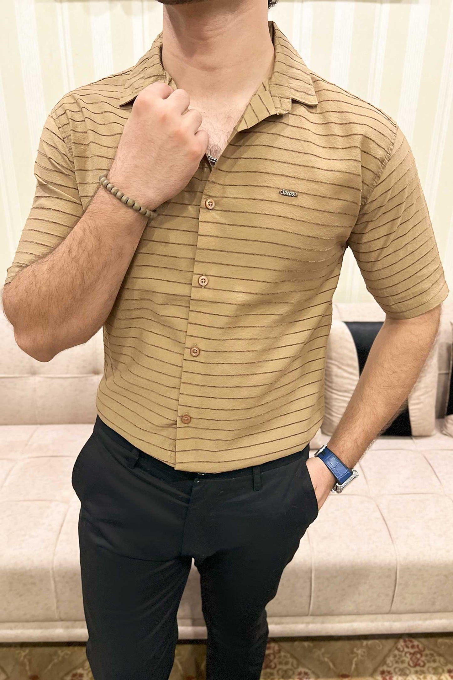 Turbo Snitch Striped Casual Shirt