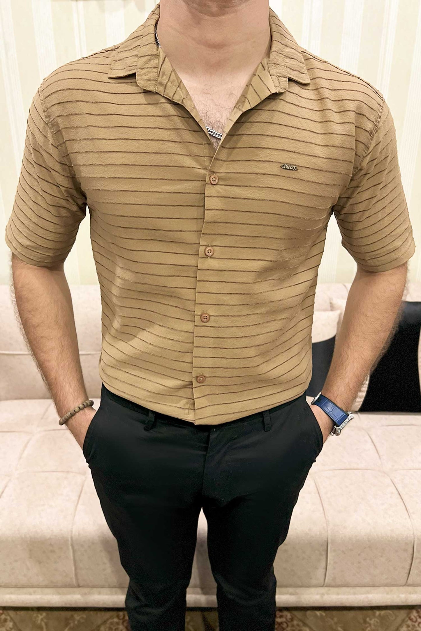 Turbo Snitch Striped Casual Shirt
