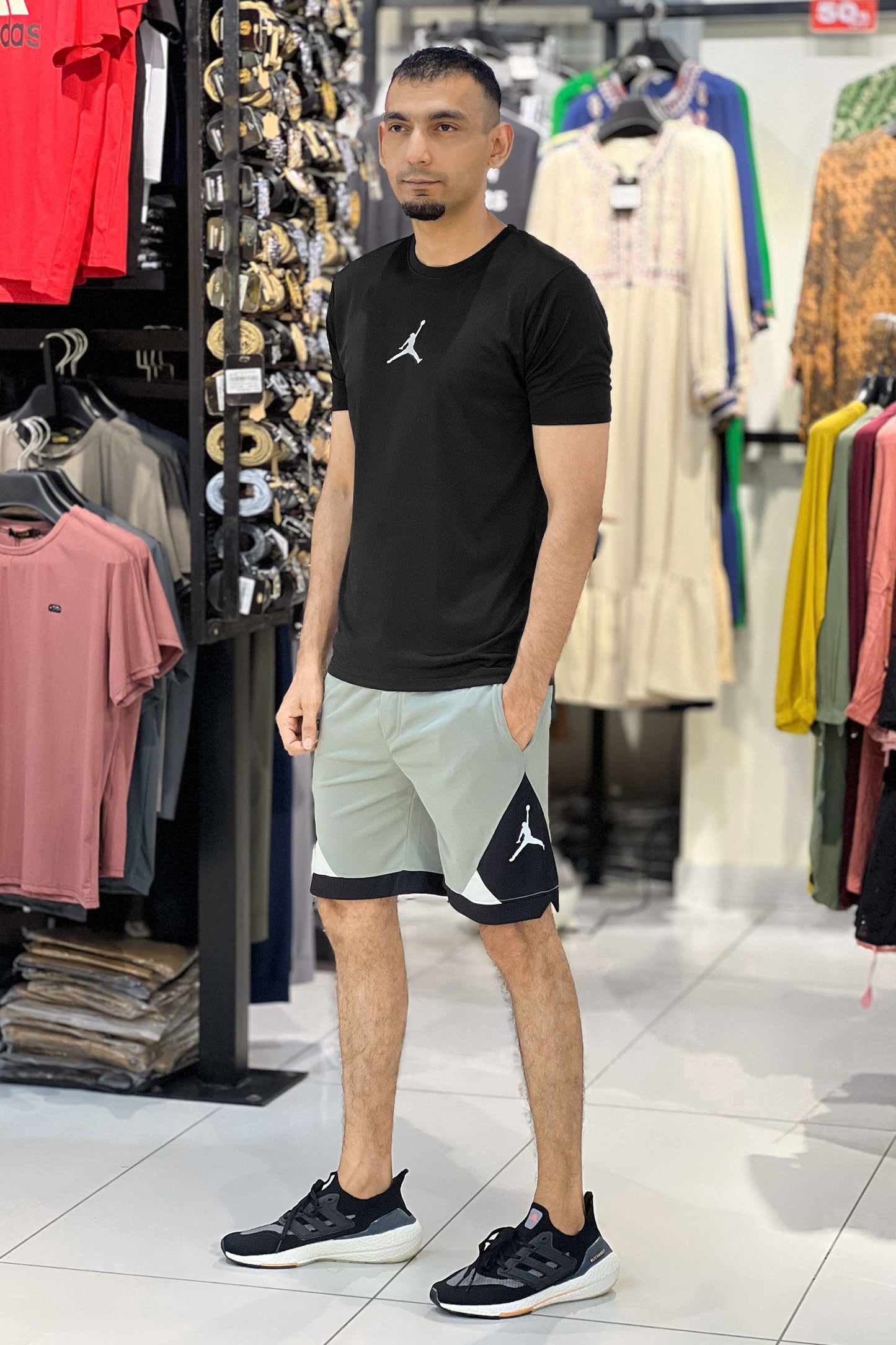 Jrdn Training Contrast Performance Men's Black&Sea Green