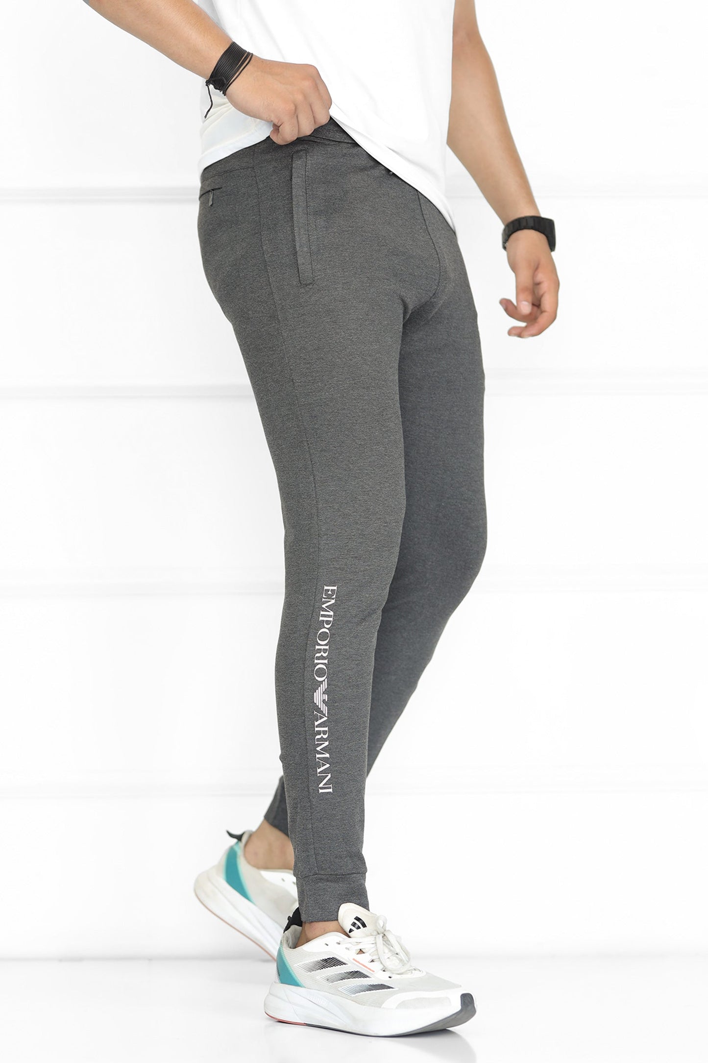 Armni 'Emporio' Division Active SlimFit Trouser In Charcoal