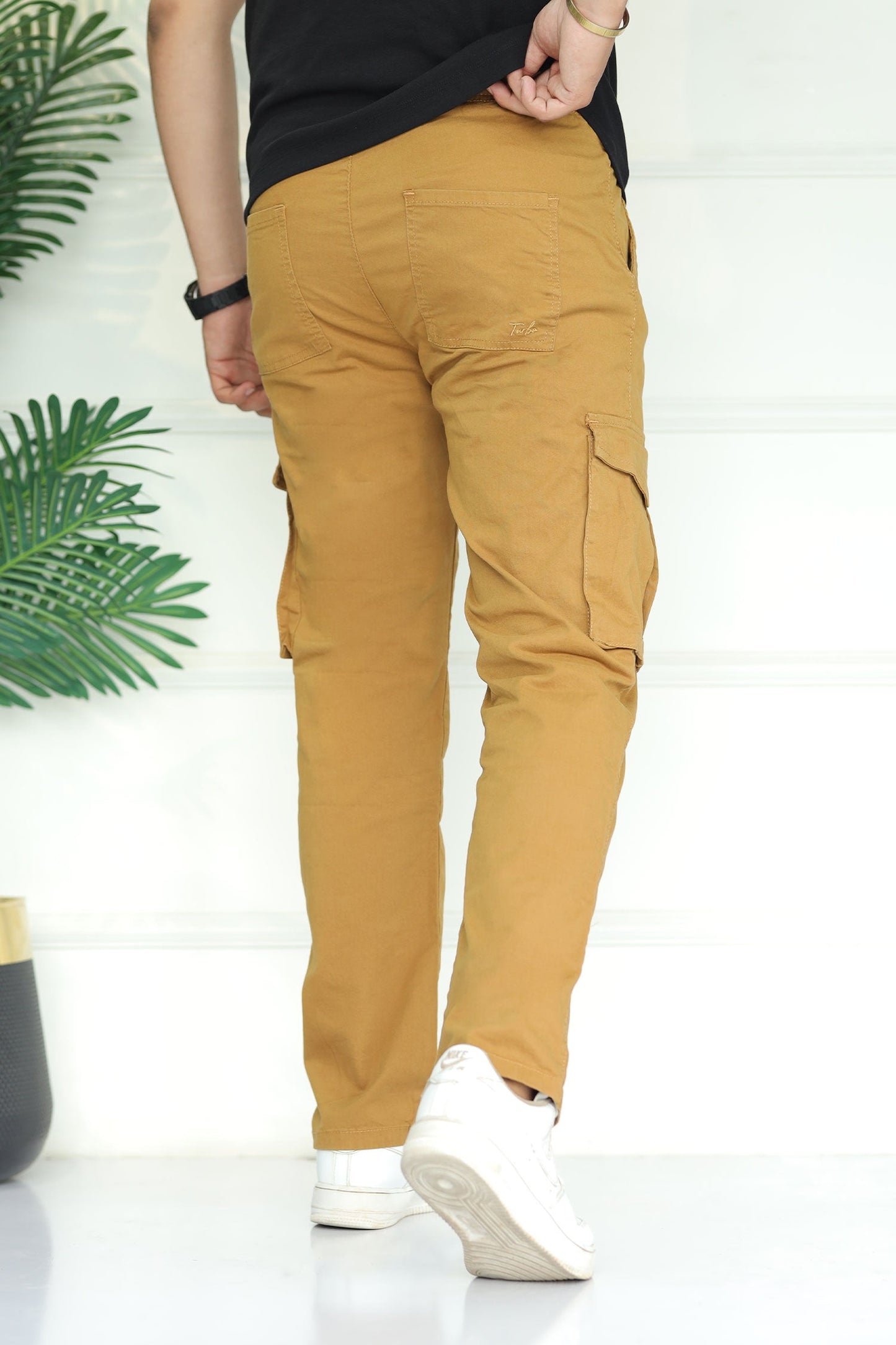 Turbo 'Recon' Division Zip-Detail Loose Bottom Cargo Trouser In Camel