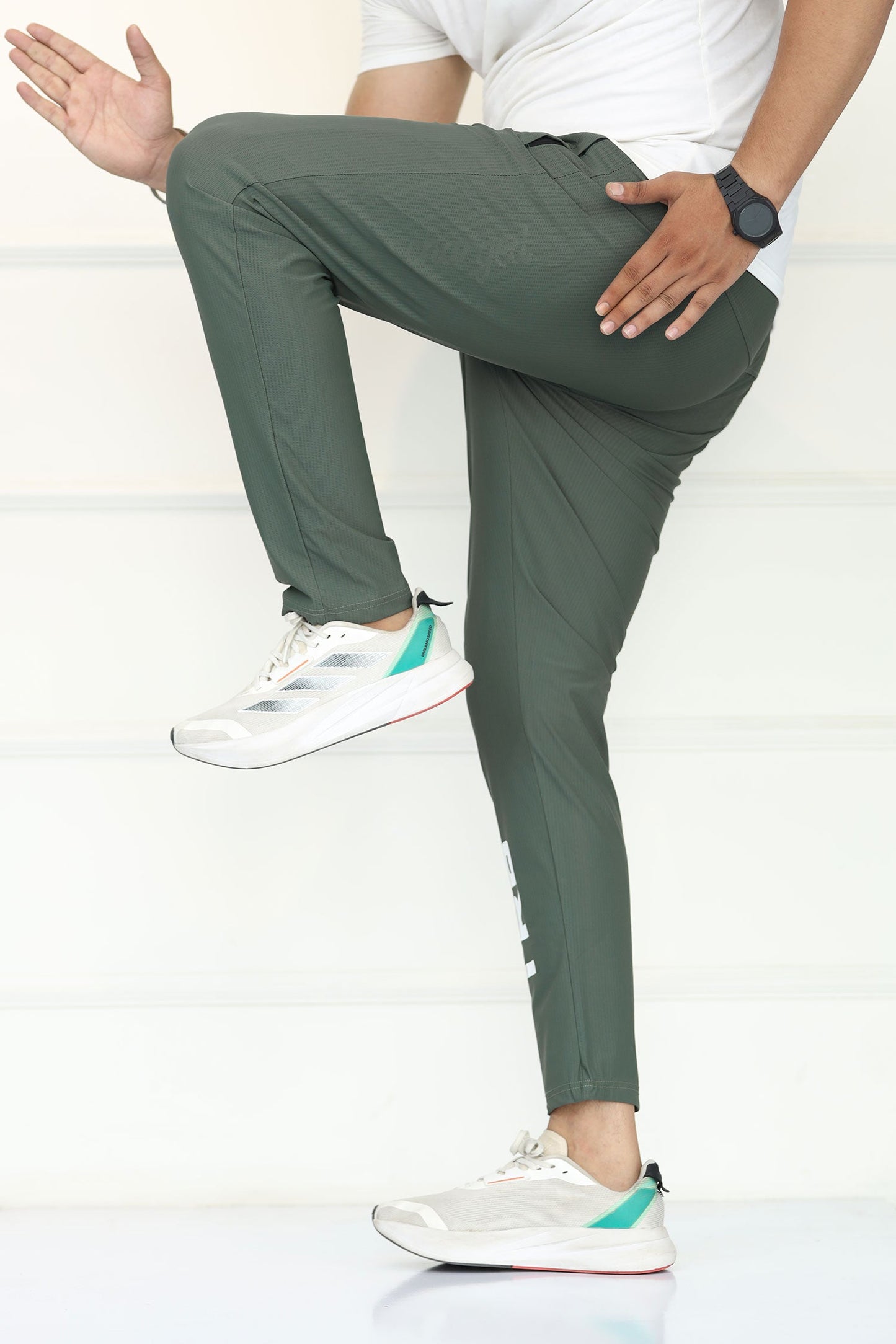 Turbo 'TRB Division' Sportswear Mesh Dry-fit Trouser In Dark Green