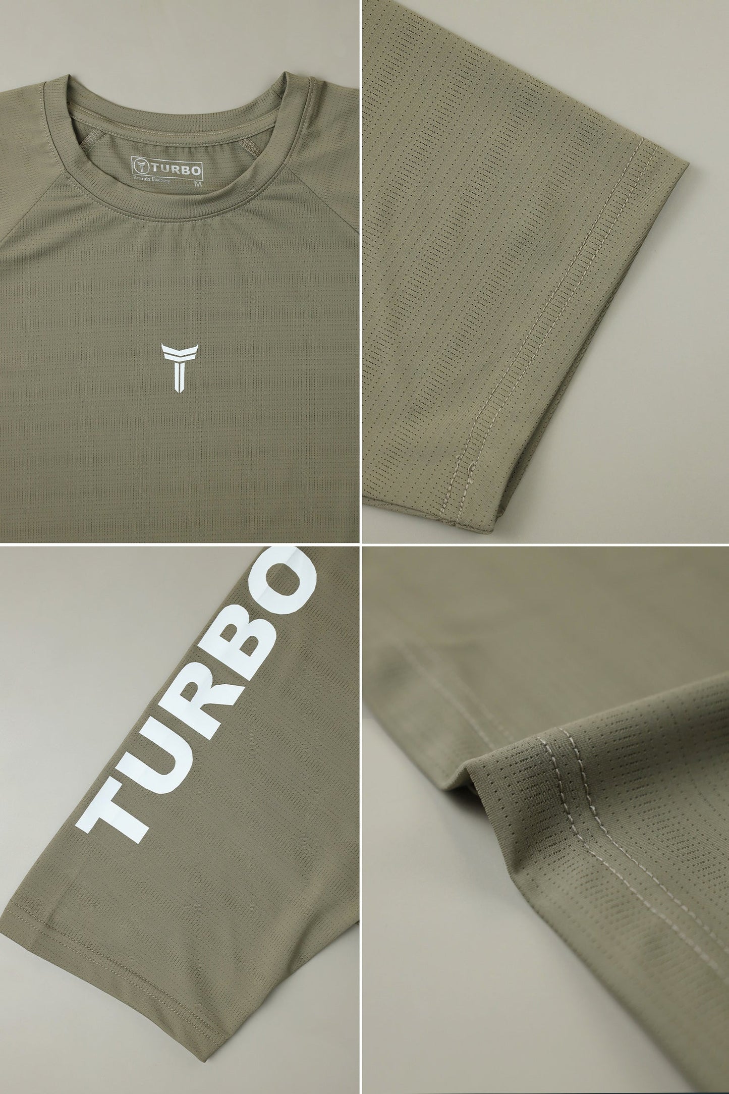 Turbo 'Statement Sleeve' Raglan Dry-Fit Tee In Dark Skin