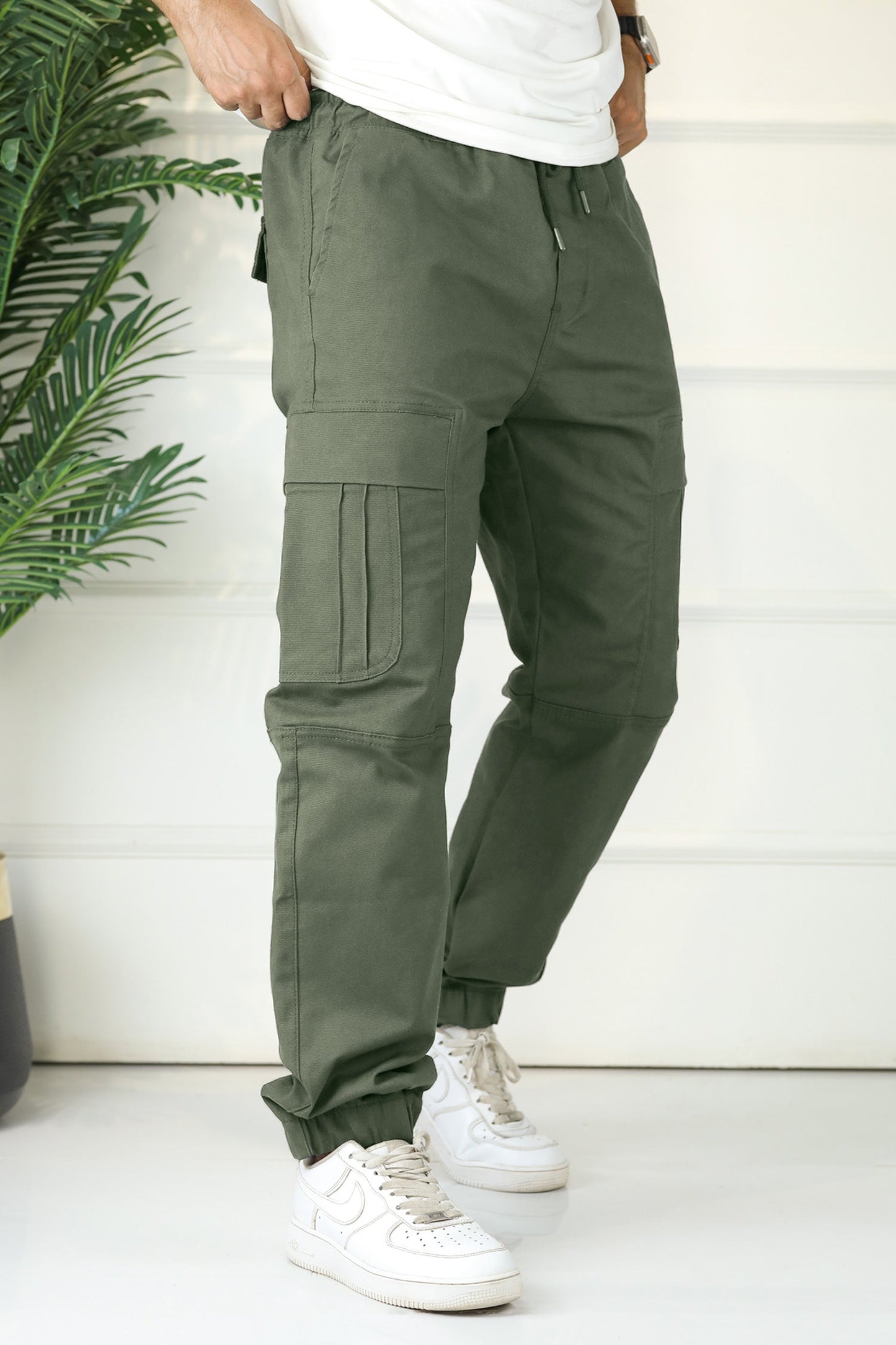 Turbo's Essential Baggy Fit Cargo Trouser In Green