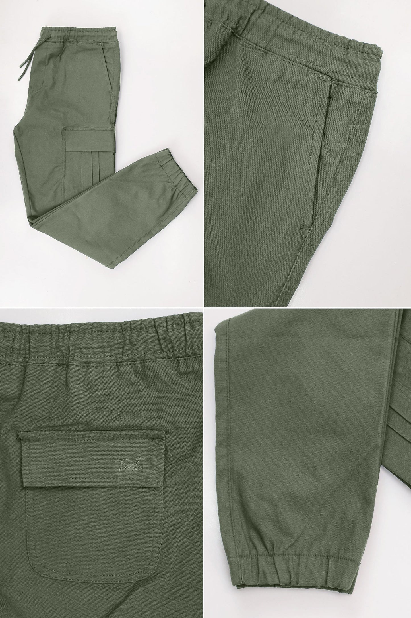 Turbo's Essential Baggy Fit Cargo Trouser In Green