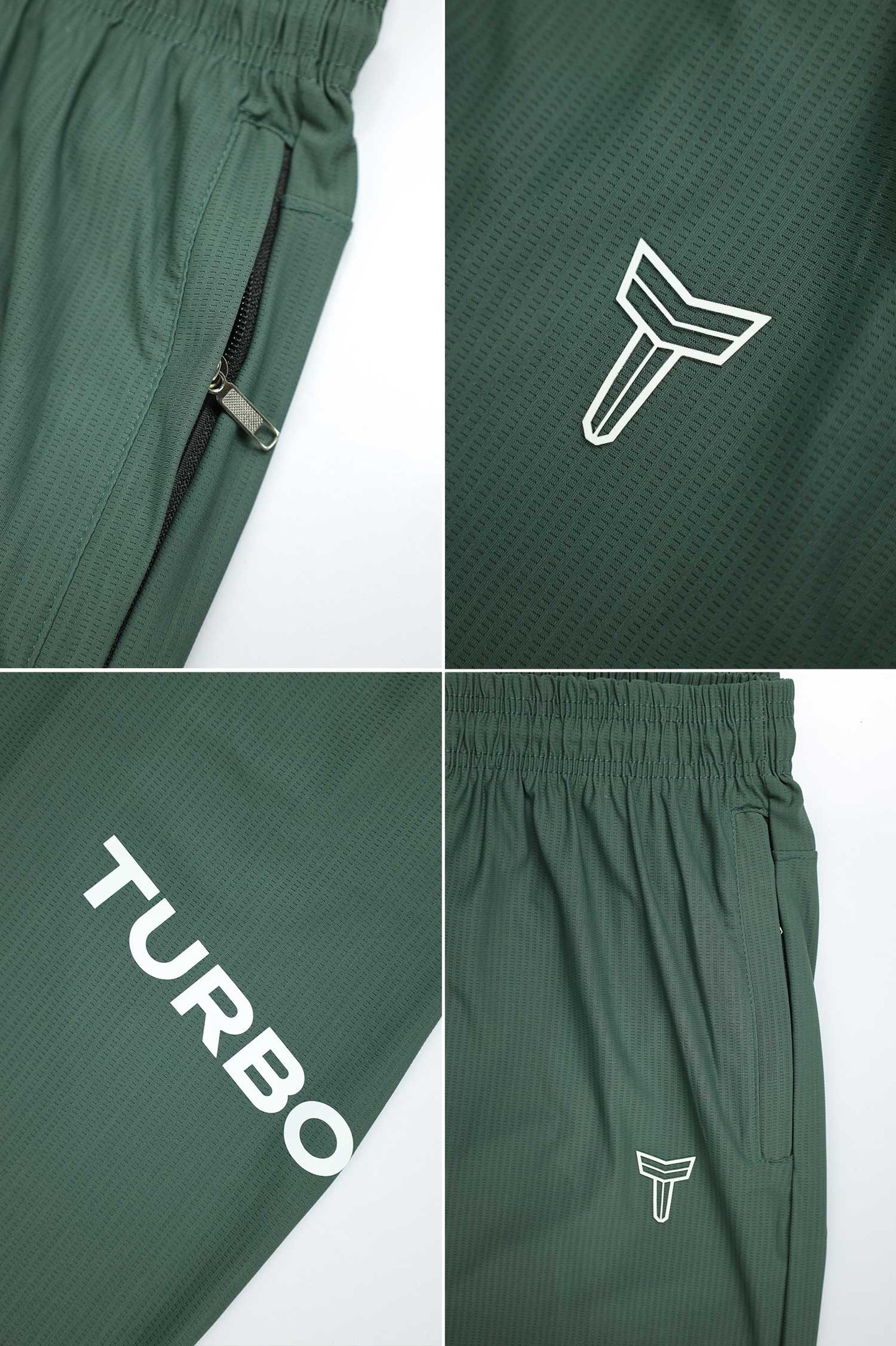 Turbo Titan-Tough Big Size Dry-Fit Men's Shorts In Green