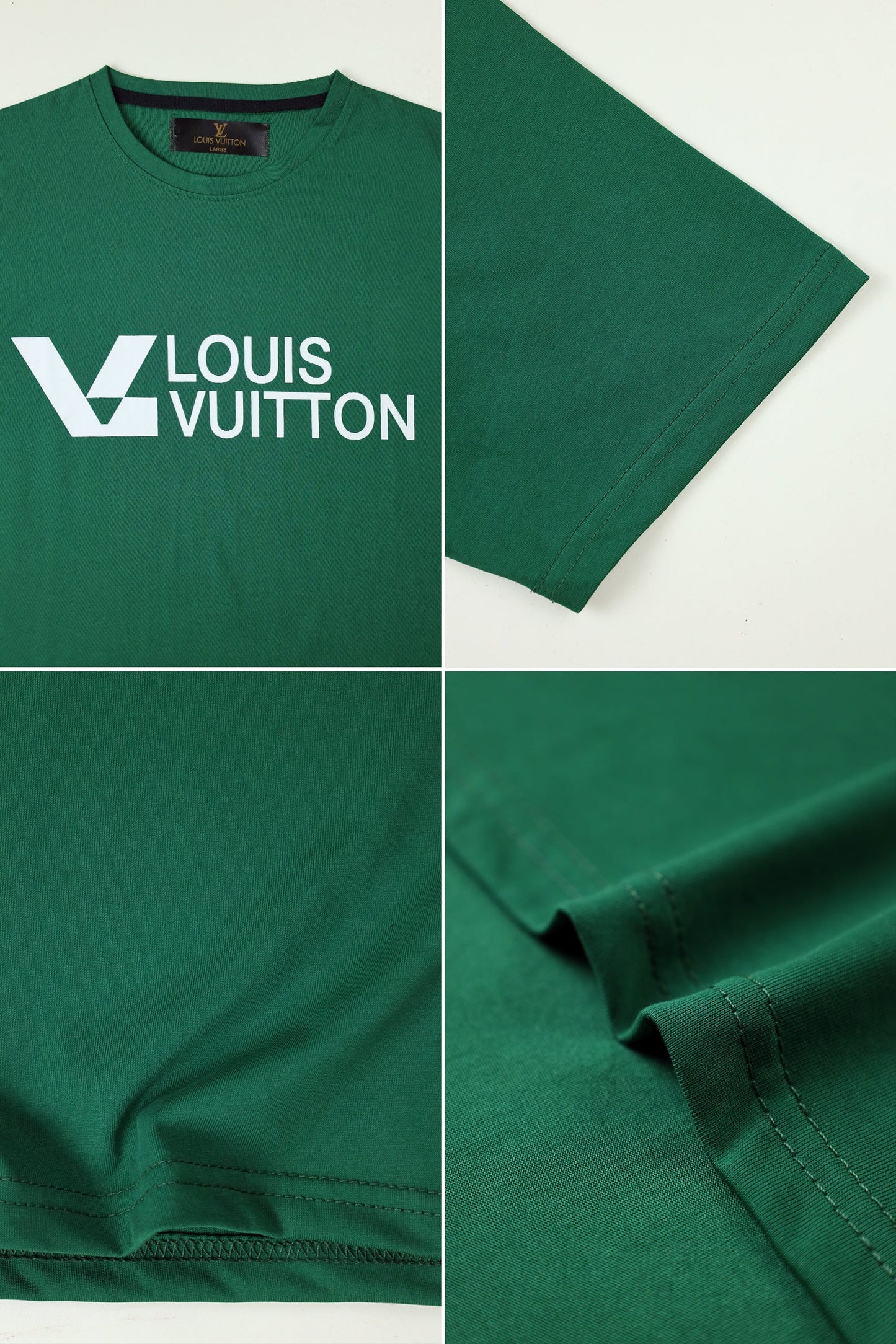 LV Maze Logo Statement Graphic Crew Neck Tee