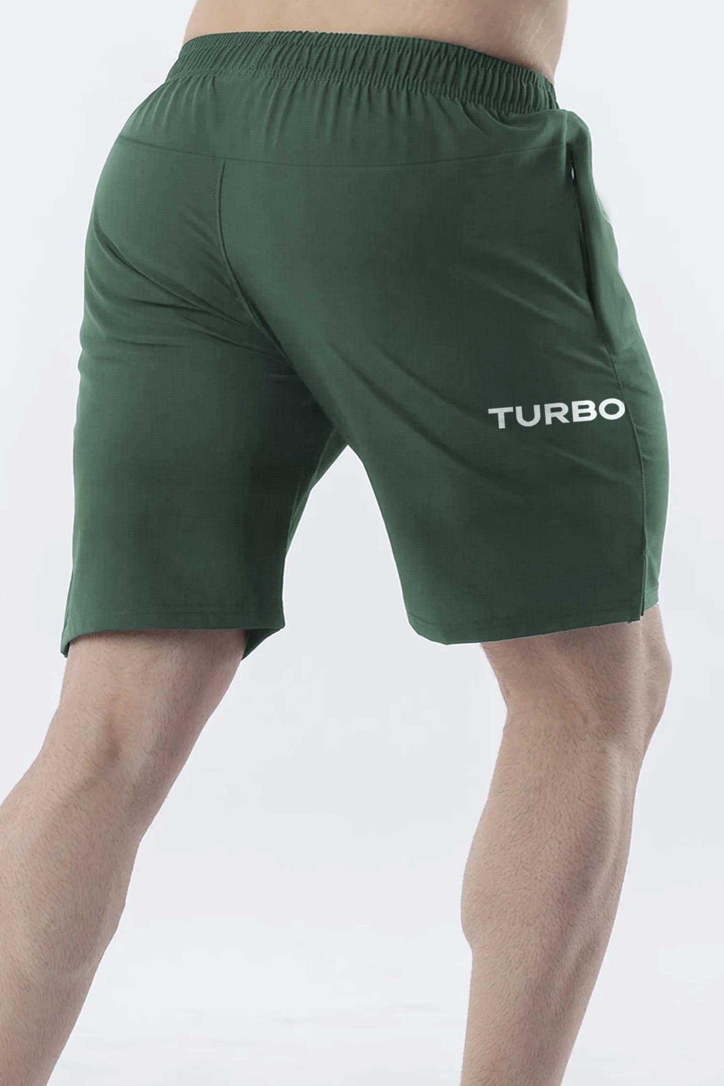 Turbo Titan-Tough Big Size Dry-Fit Men's Shorts In Green