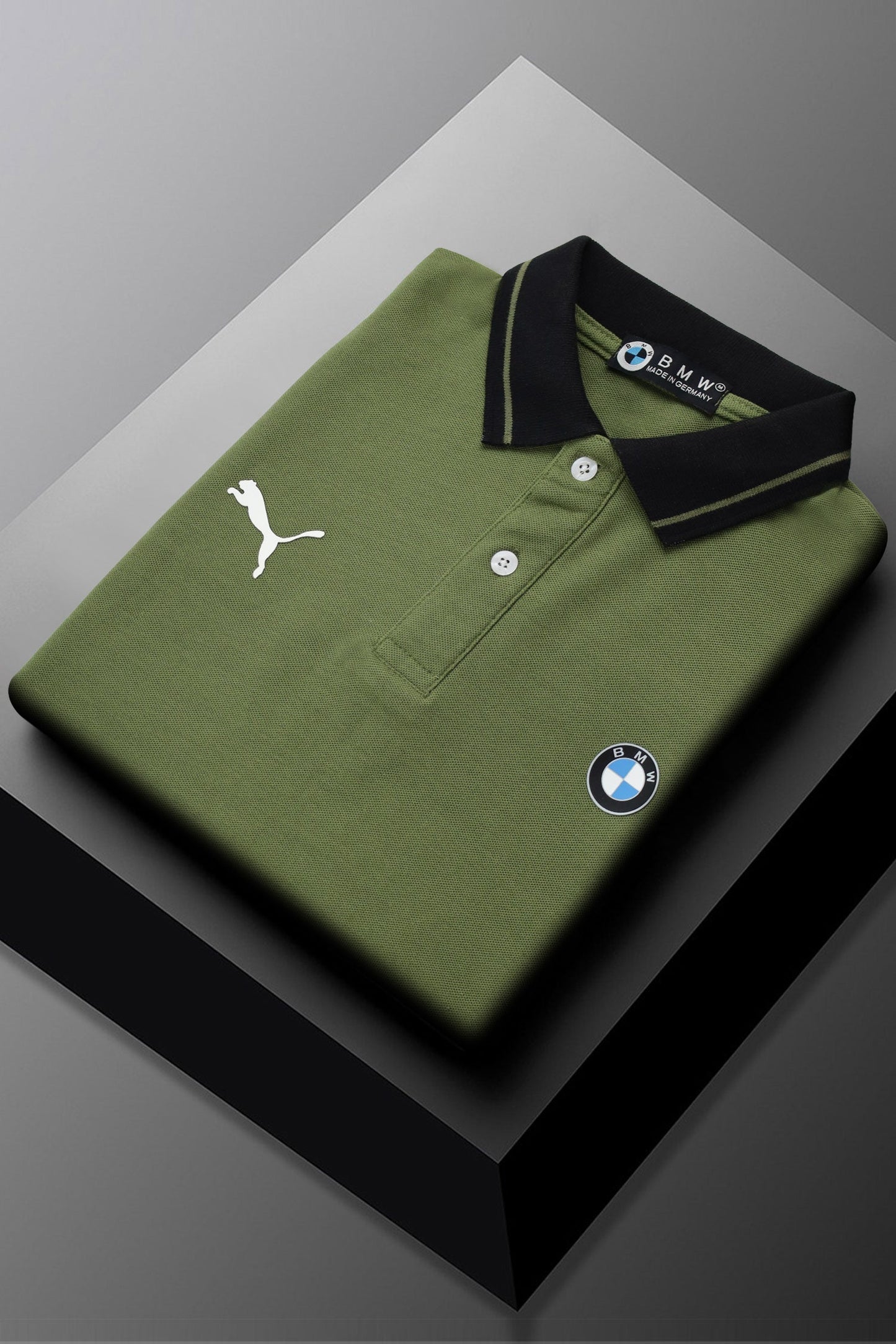 Pma BMW M Motorsports Edition Men's Polo Shirt In Green