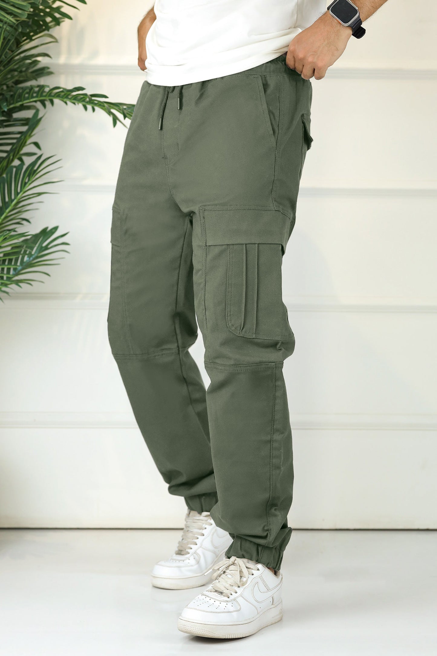 Turbo's Essential Baggy Fit Cargo Trouser In Green