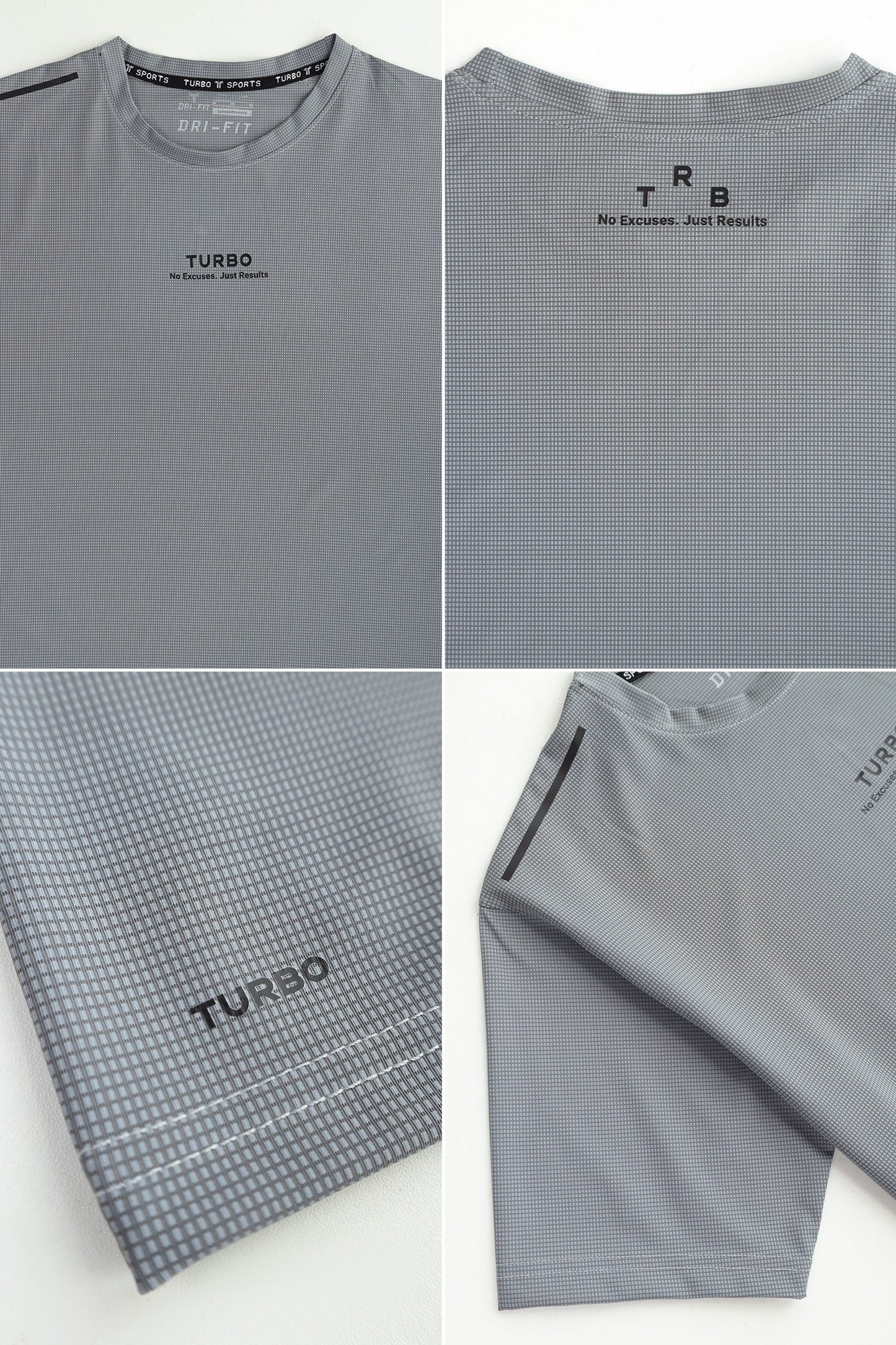 Turbo 'No Excuses' Grid-Tech Performance Dry-Fit Tee