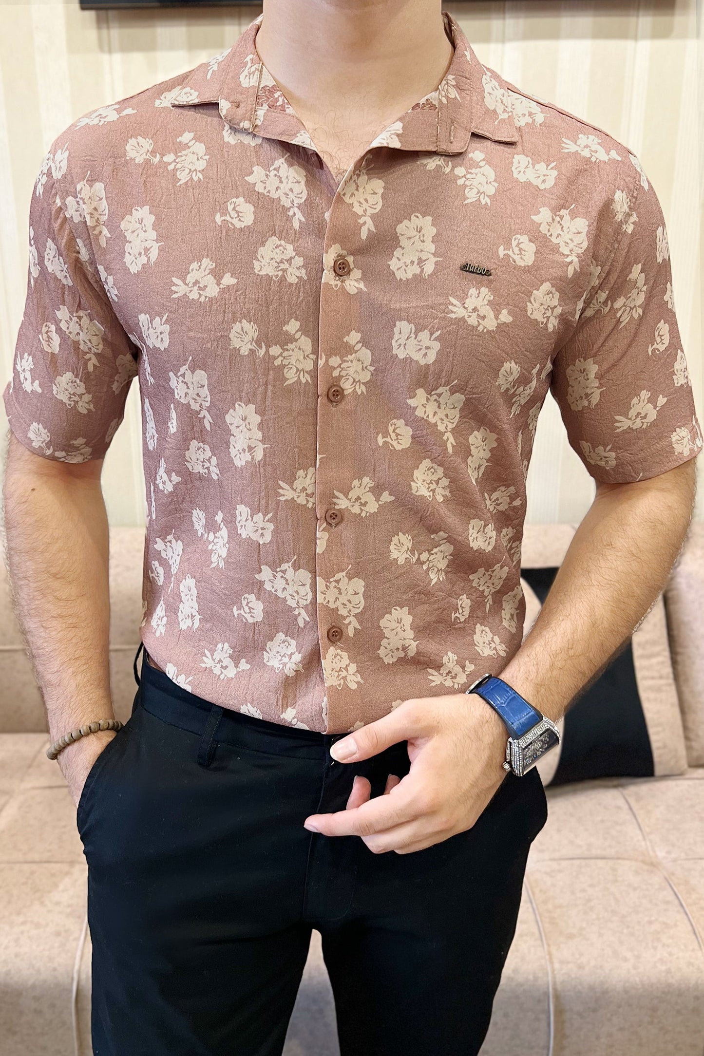 Turbo Rich Floral Printed Casual Shirt