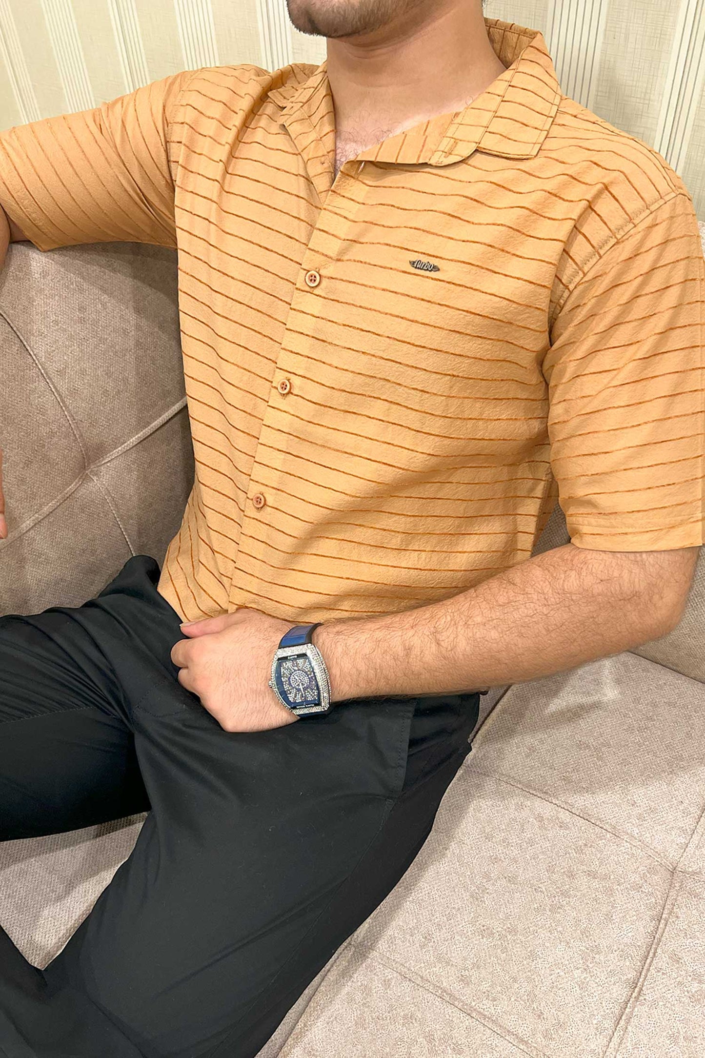 Turbo Snitch Striped Casual Shirt
