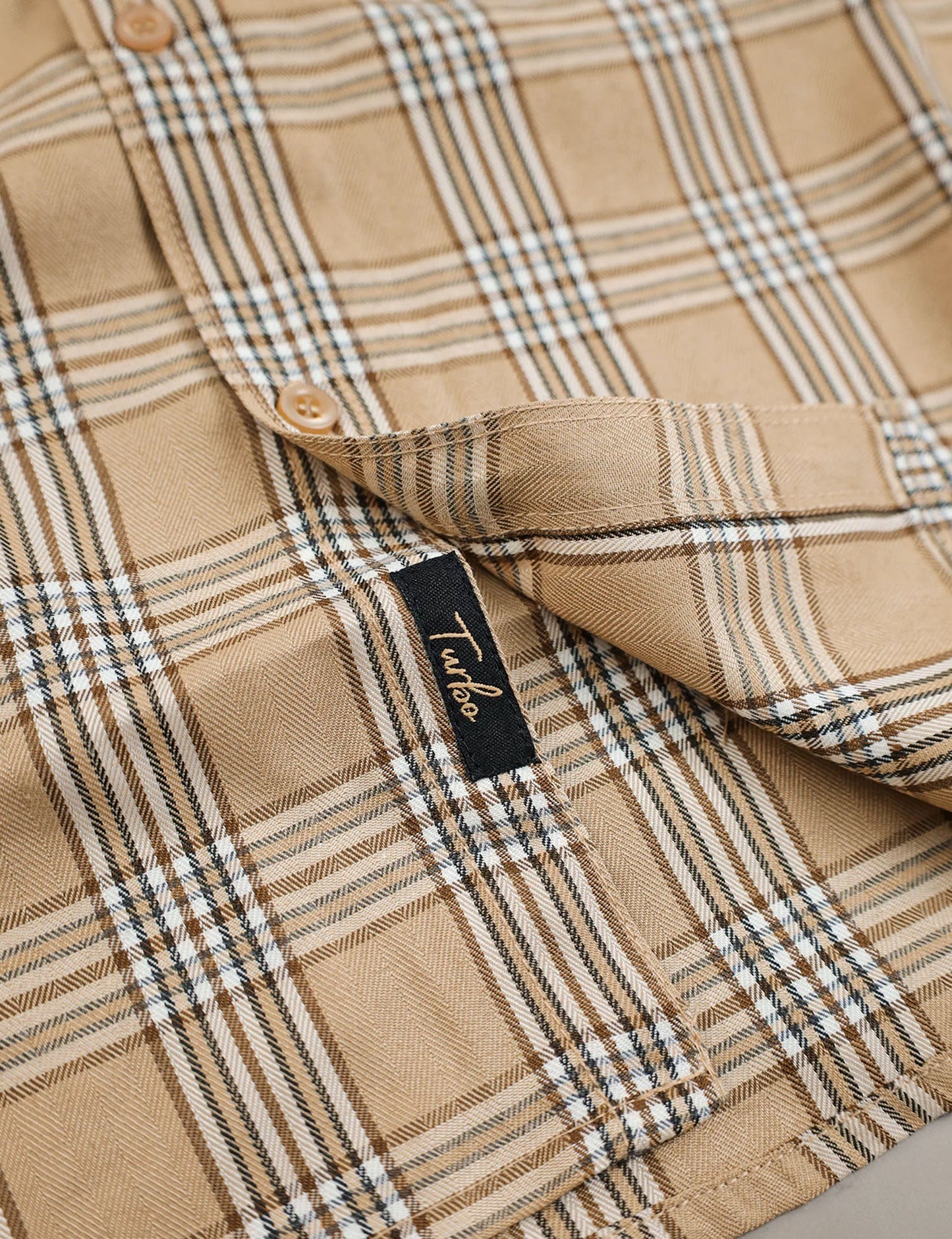 Turbo Tattersall Checkered Long Sleeve Cotton Casual Shirt