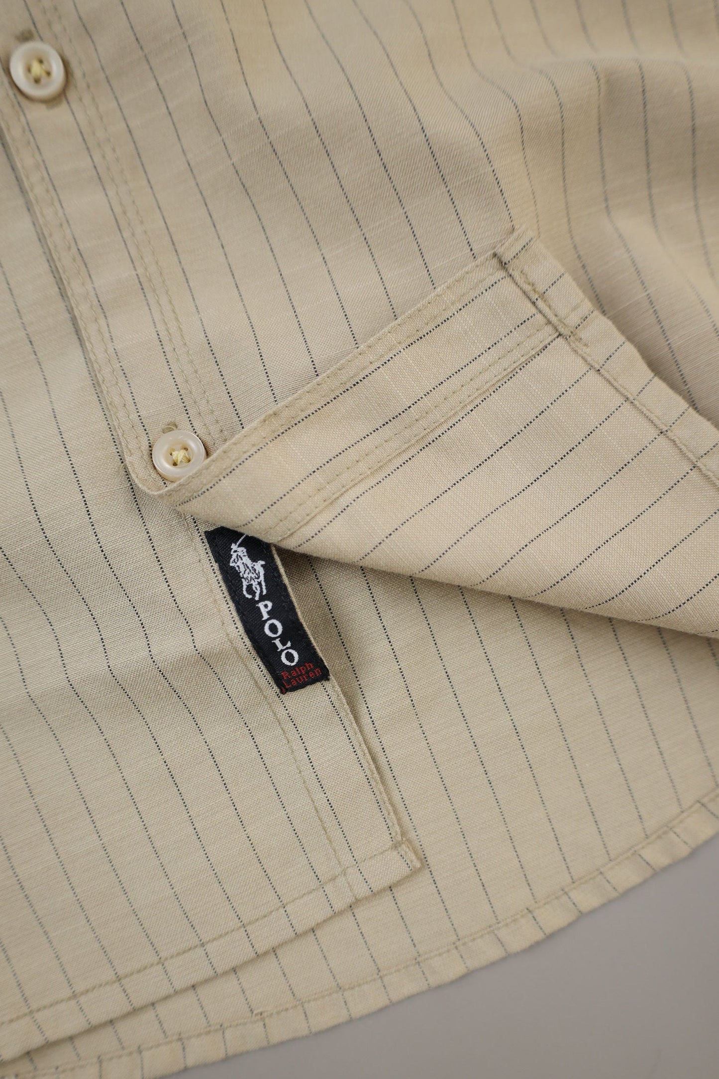 Polo Rph Lren Button Down Striped Casual Shirt In Light Skin