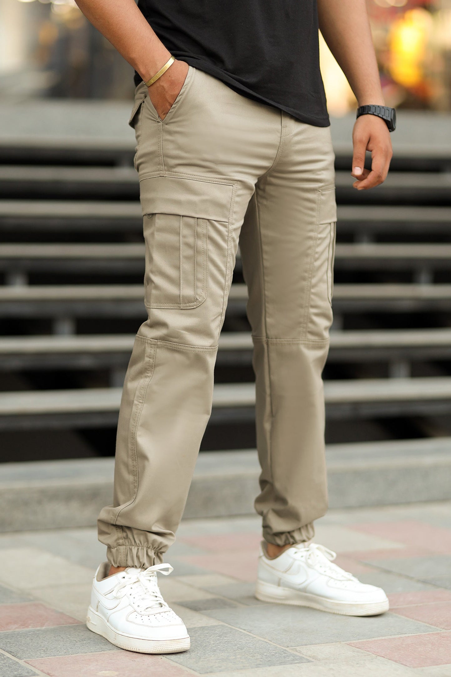 Turbo's Essential Baggy Fit Cargo Trouser In Skin