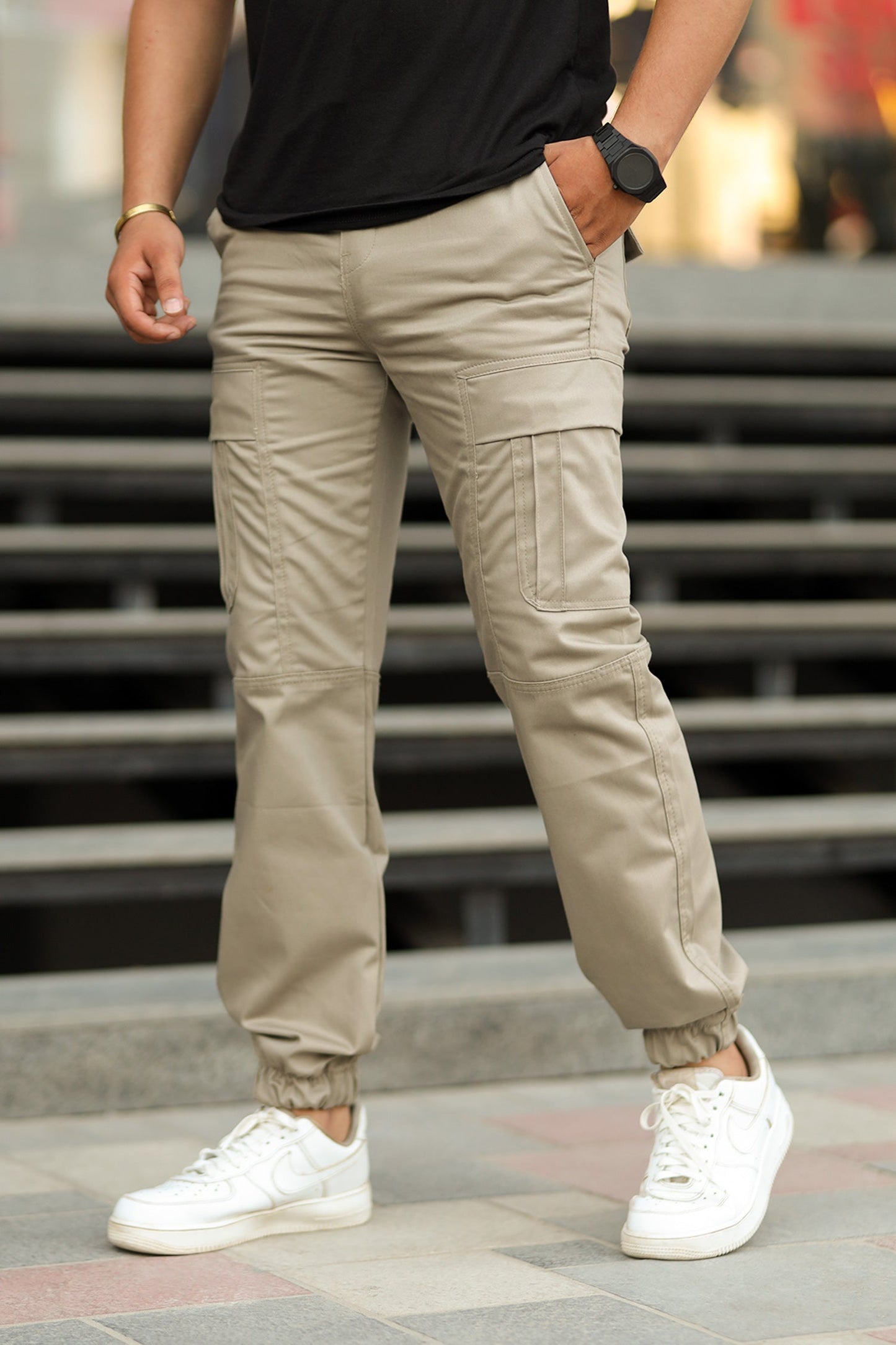 Turbo's Essential Baggy Fit Cargo Trouser In Skin