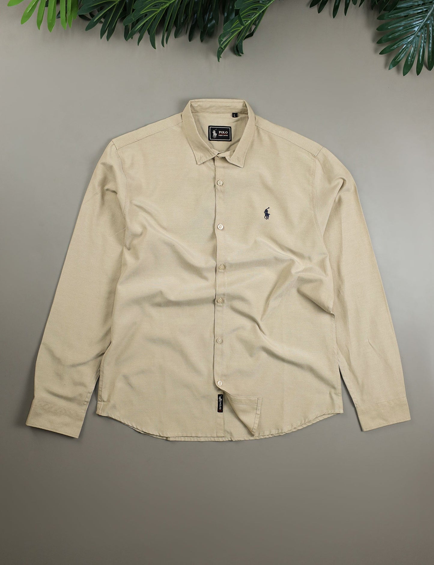 Polo Rph Lren Custom SlimFit Casual Shirt In Light Skin