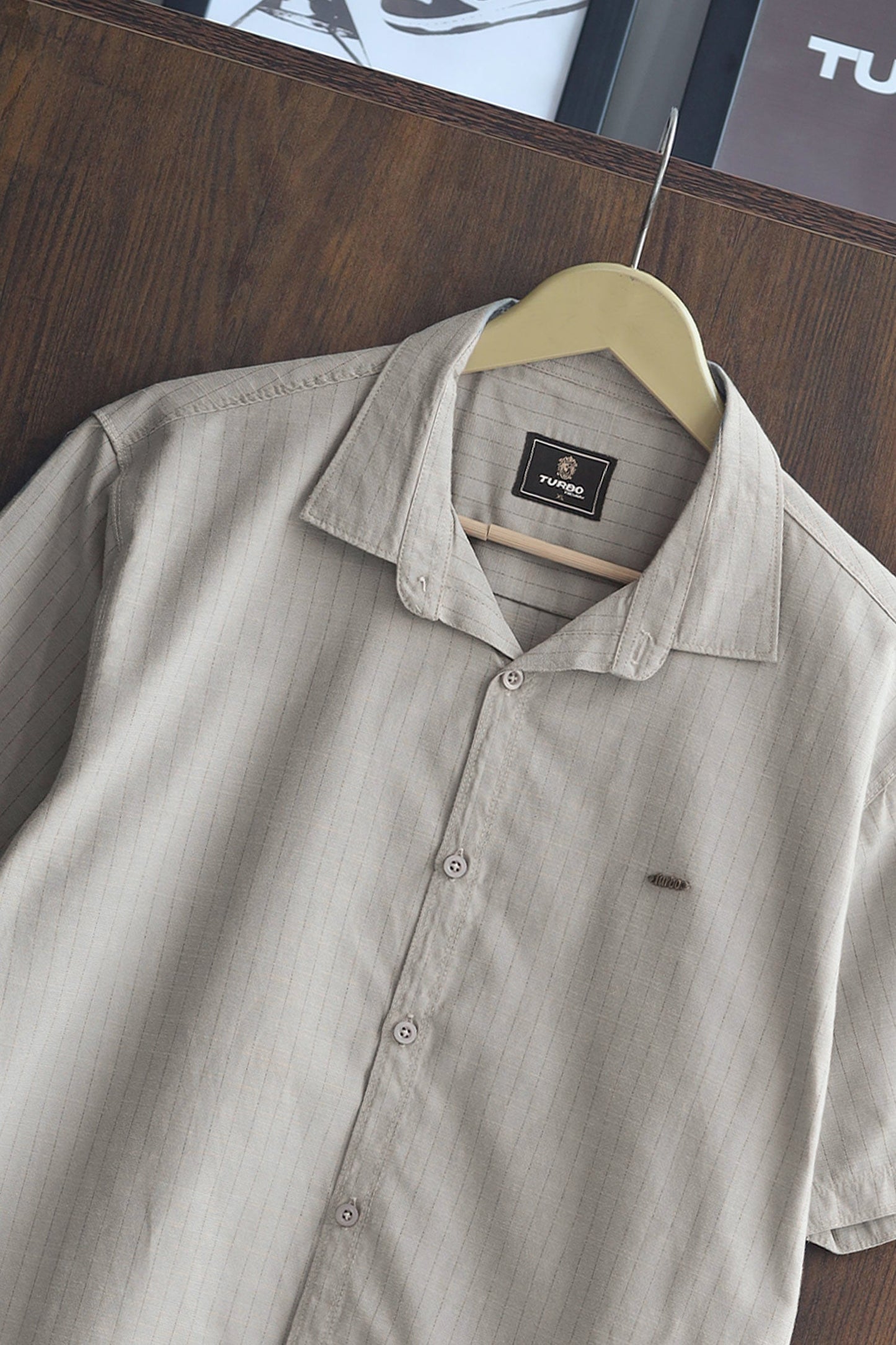 Turbo Creamline Striped Comfort Casual Shirt