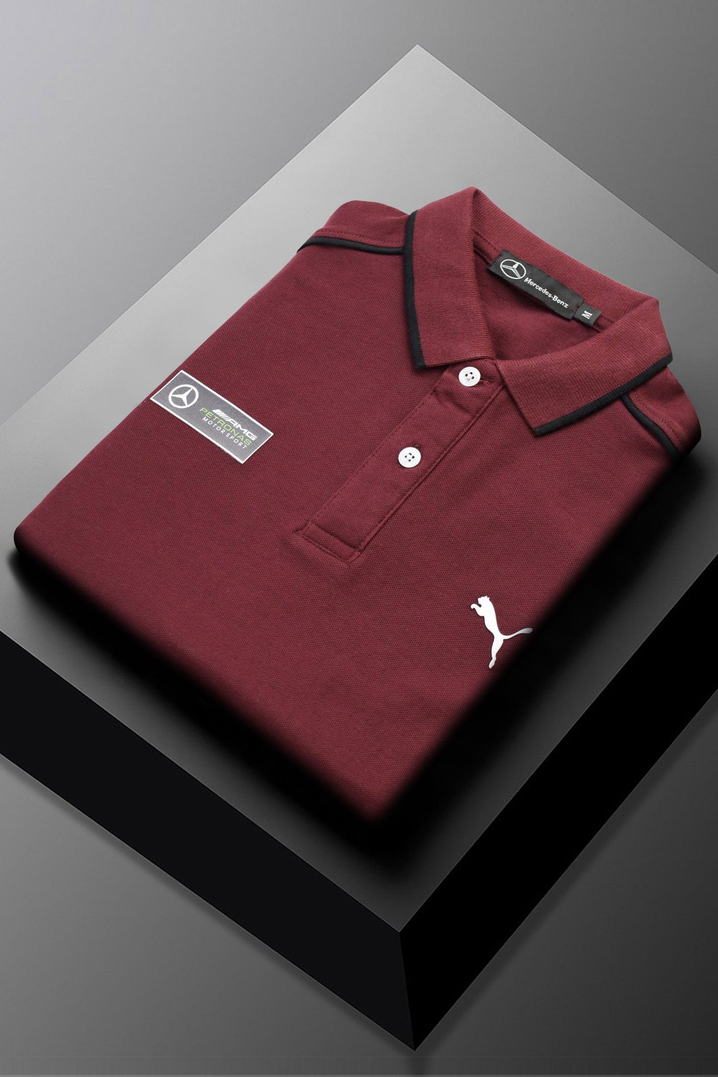 Pma AMG Benz Edition Premium Men's Polo Shirt In Plum