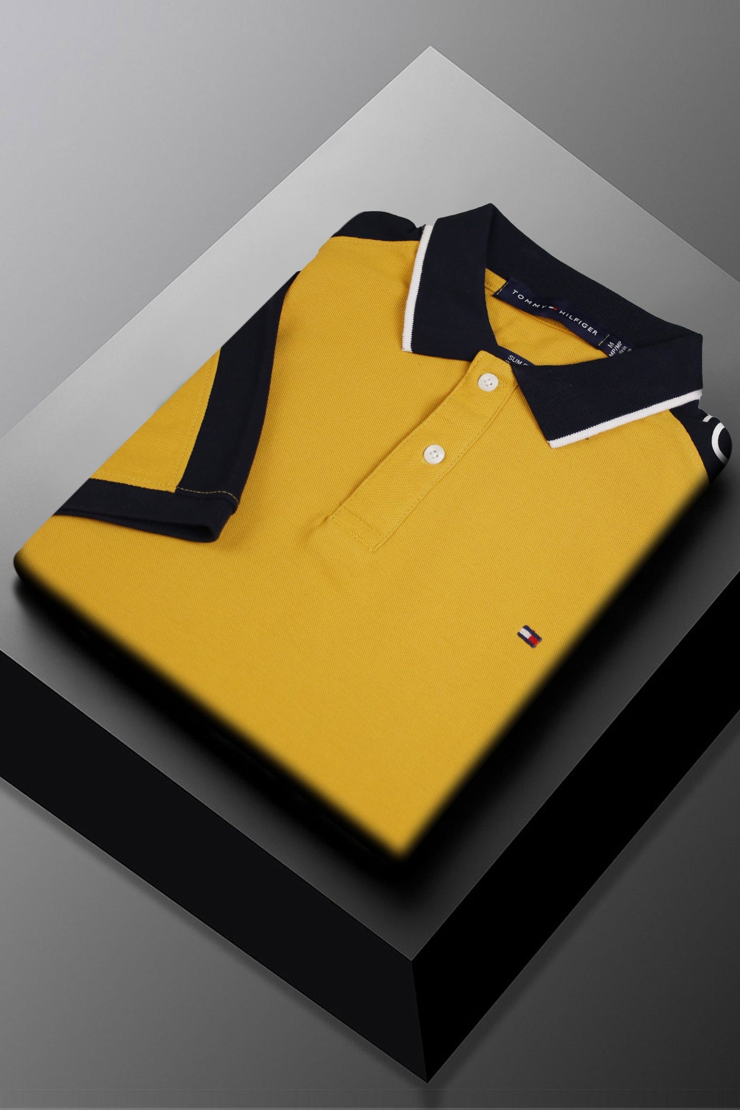Tomy Hilfiger Signature Elite Men’s Polo Shirt In Mustard