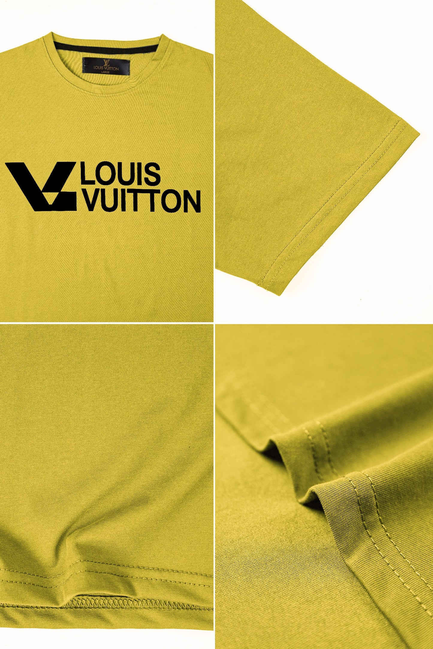 LV Maze Logo Statement Graphic Crew Neck Tee