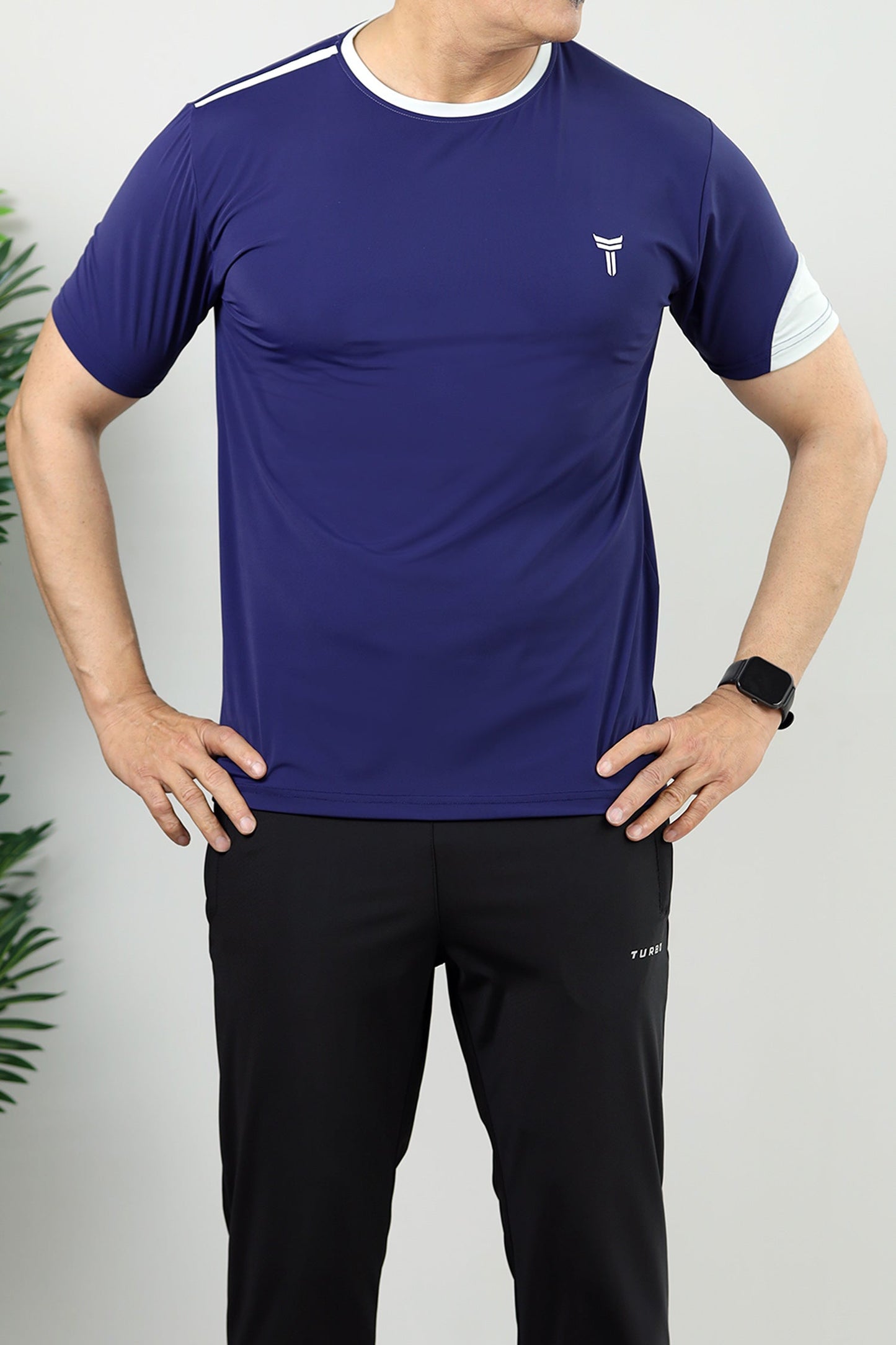 Turbo T-Storm Performance Climalite Dry-Fit Tee In Navy Blue