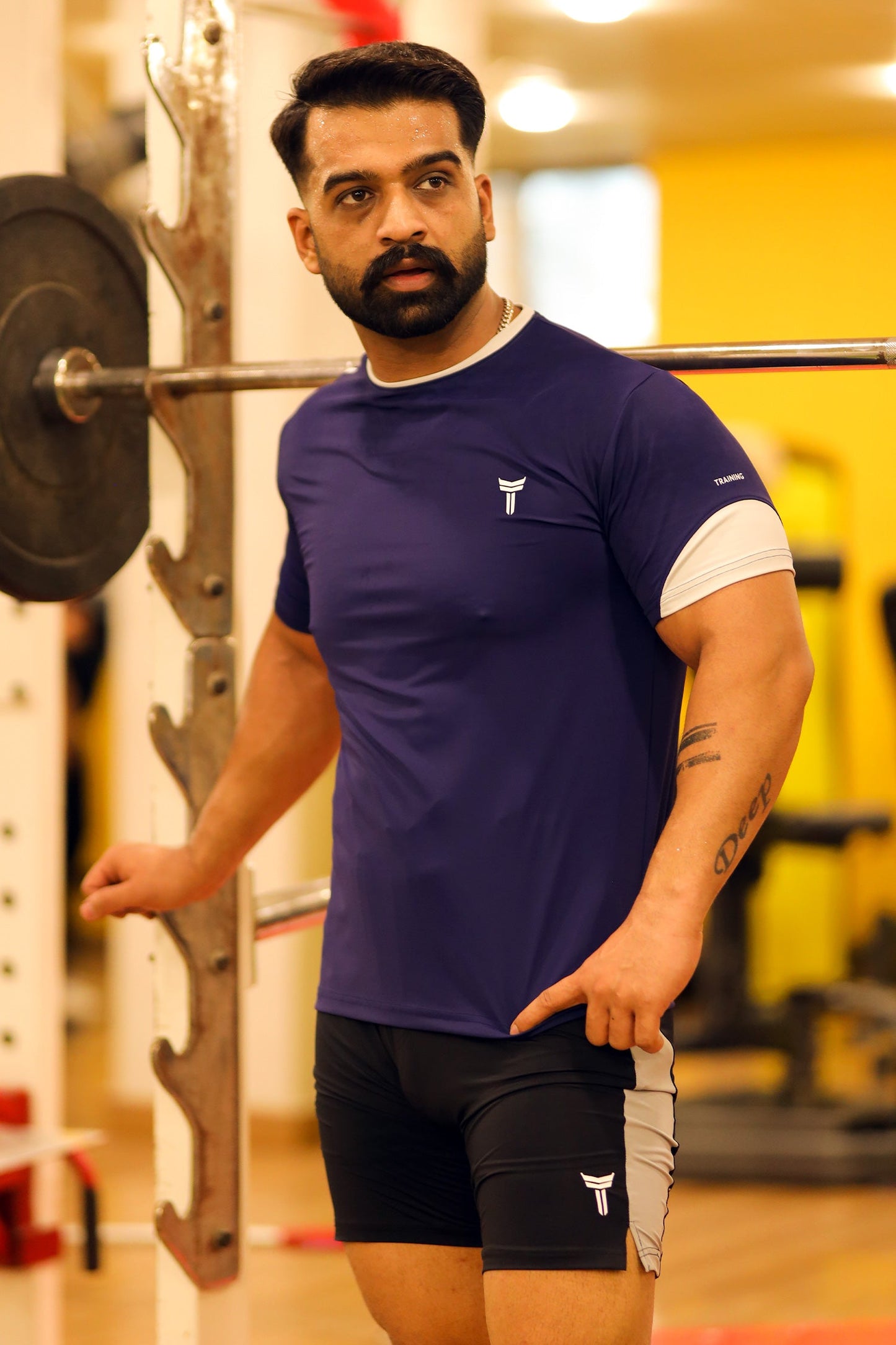 Turbo T-Storm Performance Climalite Dry-Fit Tee In Navy Blue