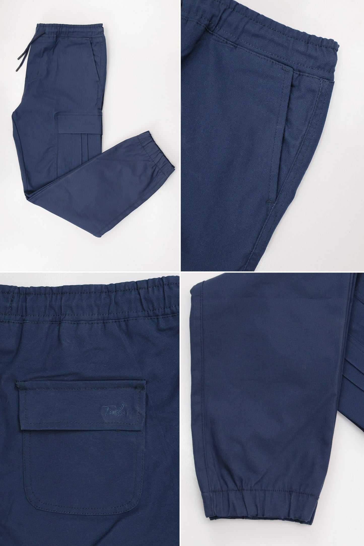 Turbo's Essential Baggy Fit Cargo Trouser In Navy Blue