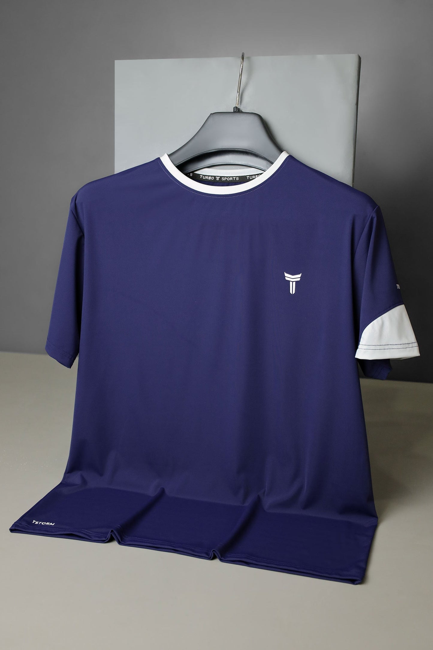 Turbo T-Storm Performance Climalite Dry-Fit Tee In Navy Blue